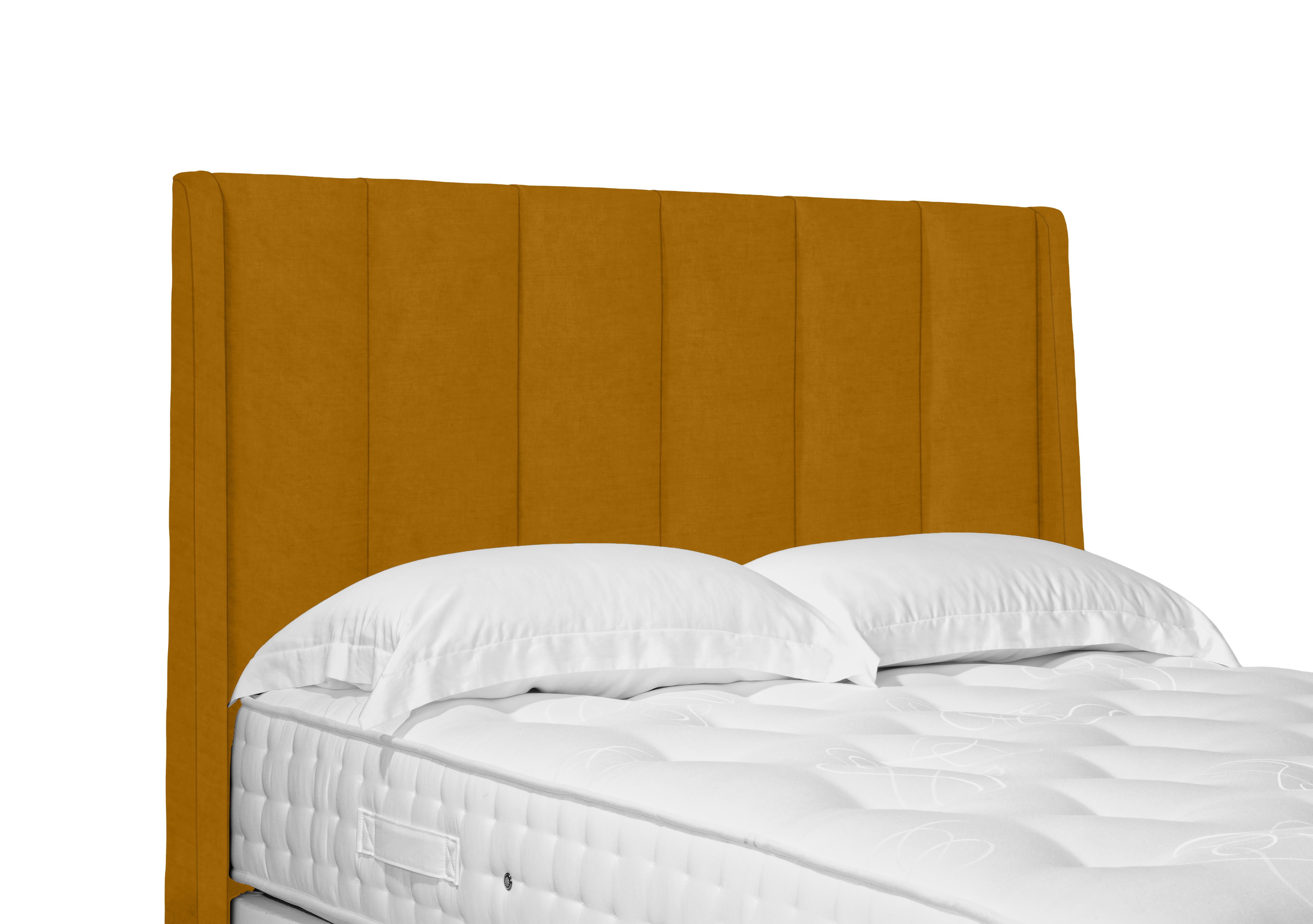 Ryo High Floor Standing Headboard in Plush Corn on Furniture Village