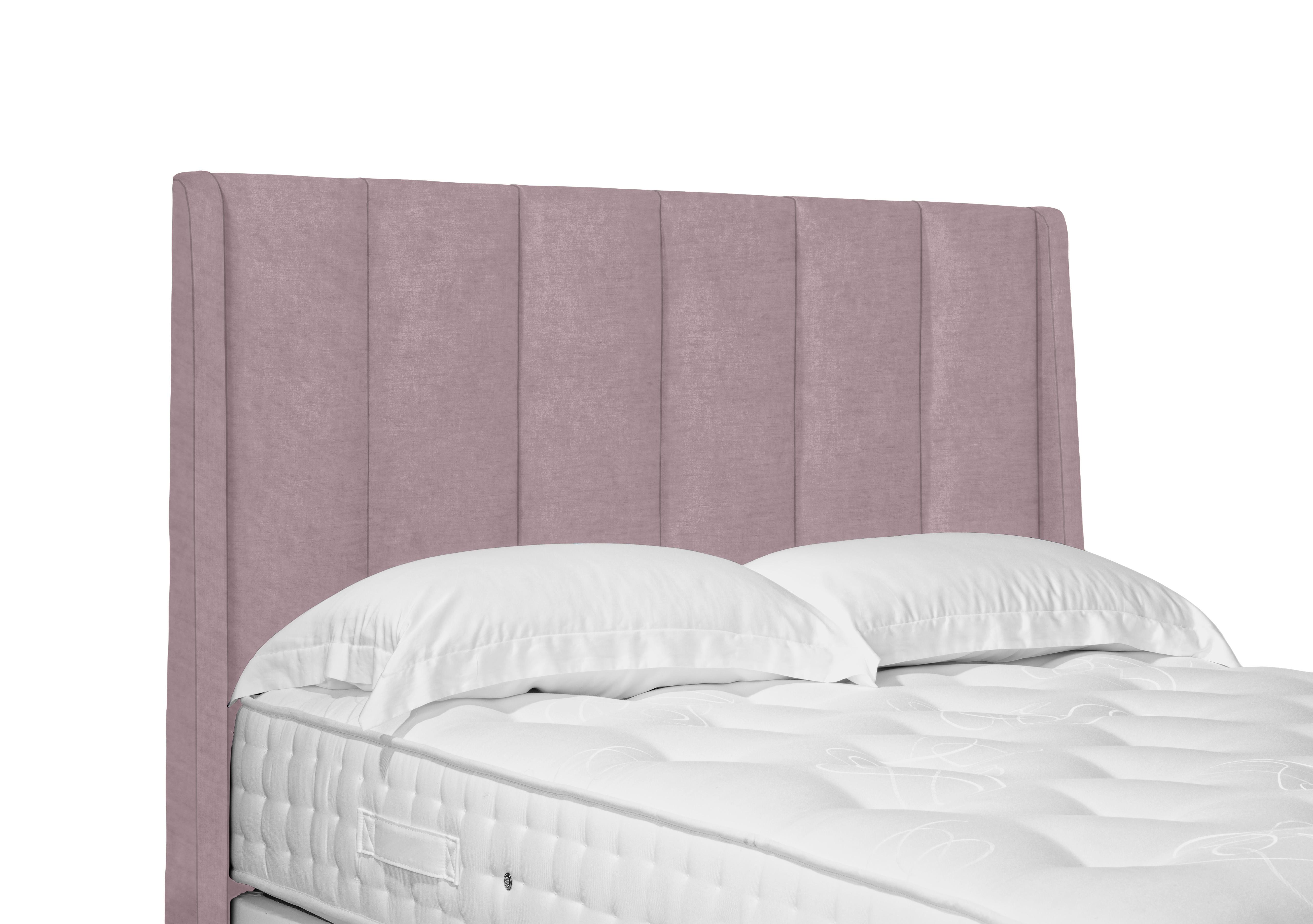 Ryo High Floor Standing Headboard in Plush Lilac on Furniture Village