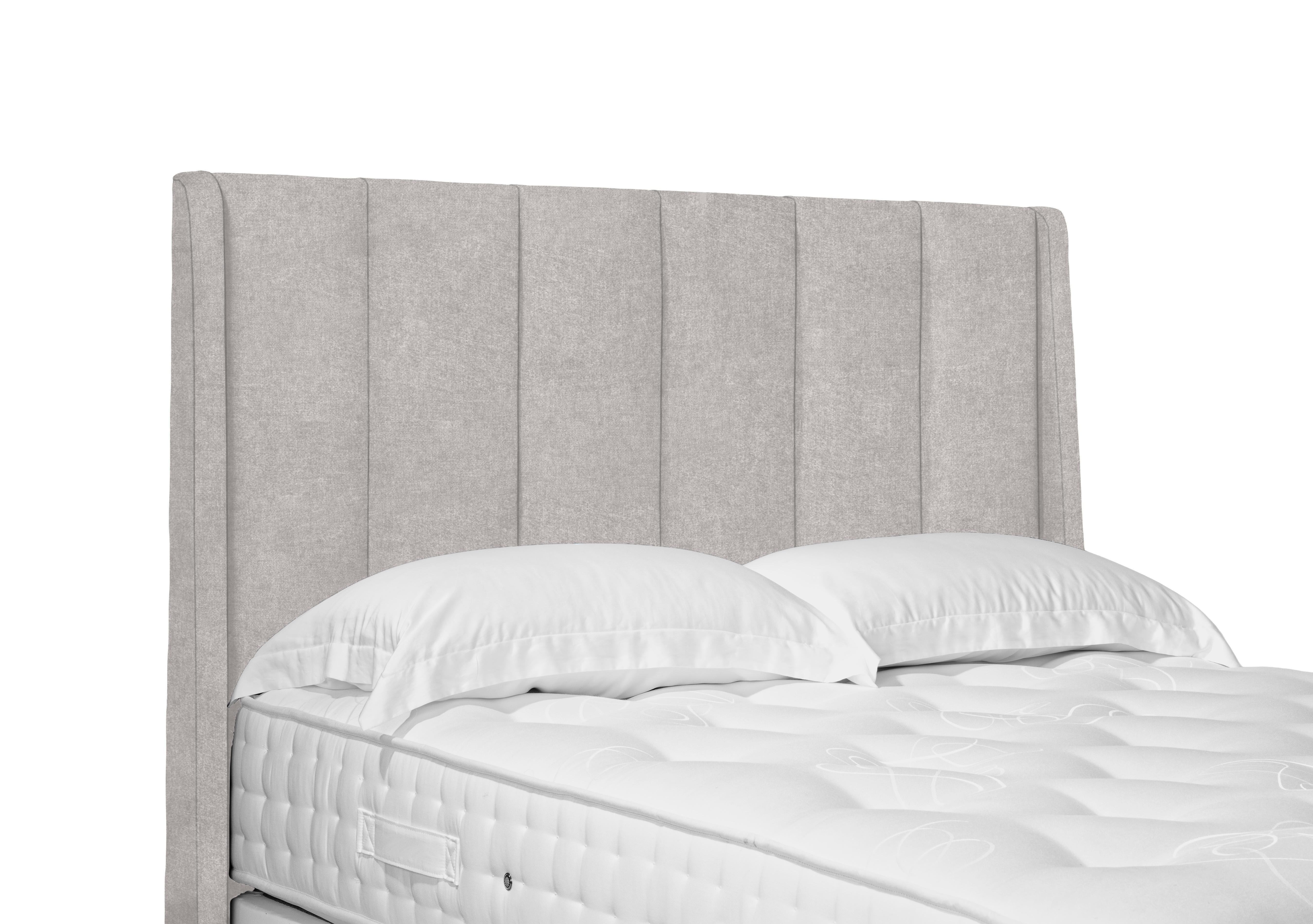 Artisan Collection Ryo High Floor Standing Headboard in Tweed Stone on Furniture Village