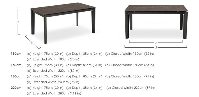 Rosa Extending Dining Table with Wooden Legs in  on Furniture Village