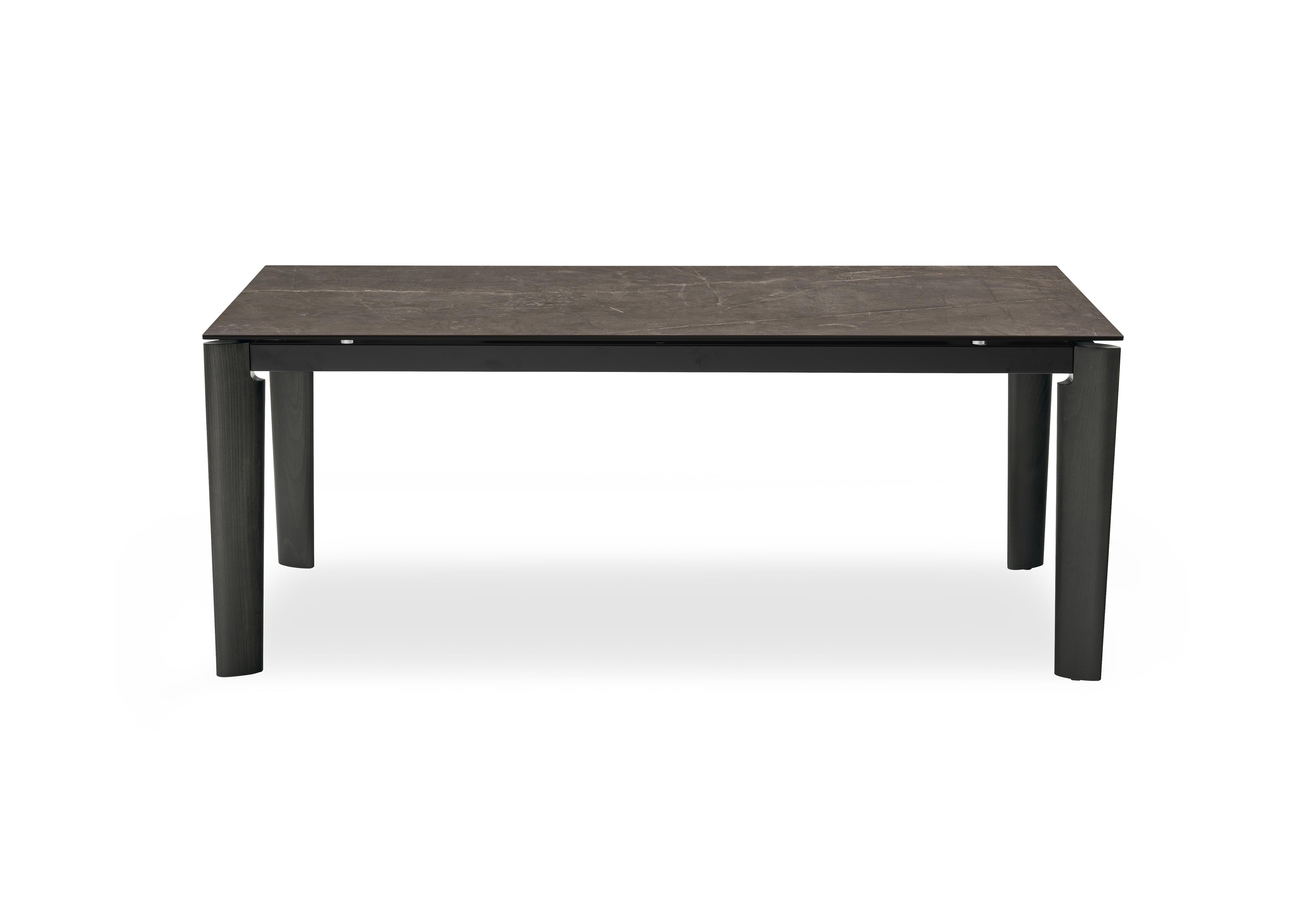 Rosa Extending Dining Table with Wooden Legs in Wdn Grp-Brz on Furniture Village