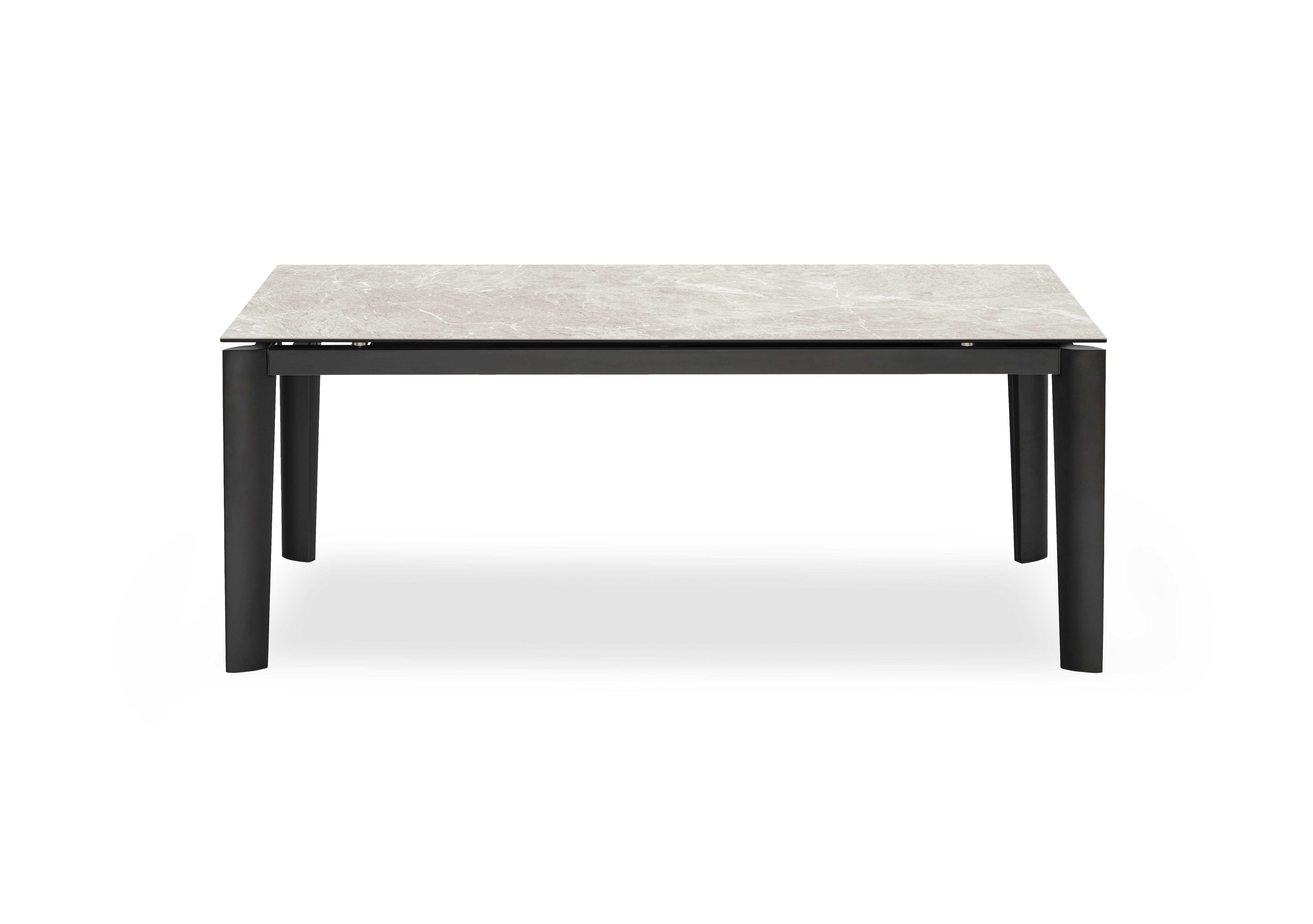 Rosa Extending Dining Table with Metal Legs in Mtl Blk-Arn on Furniture Village