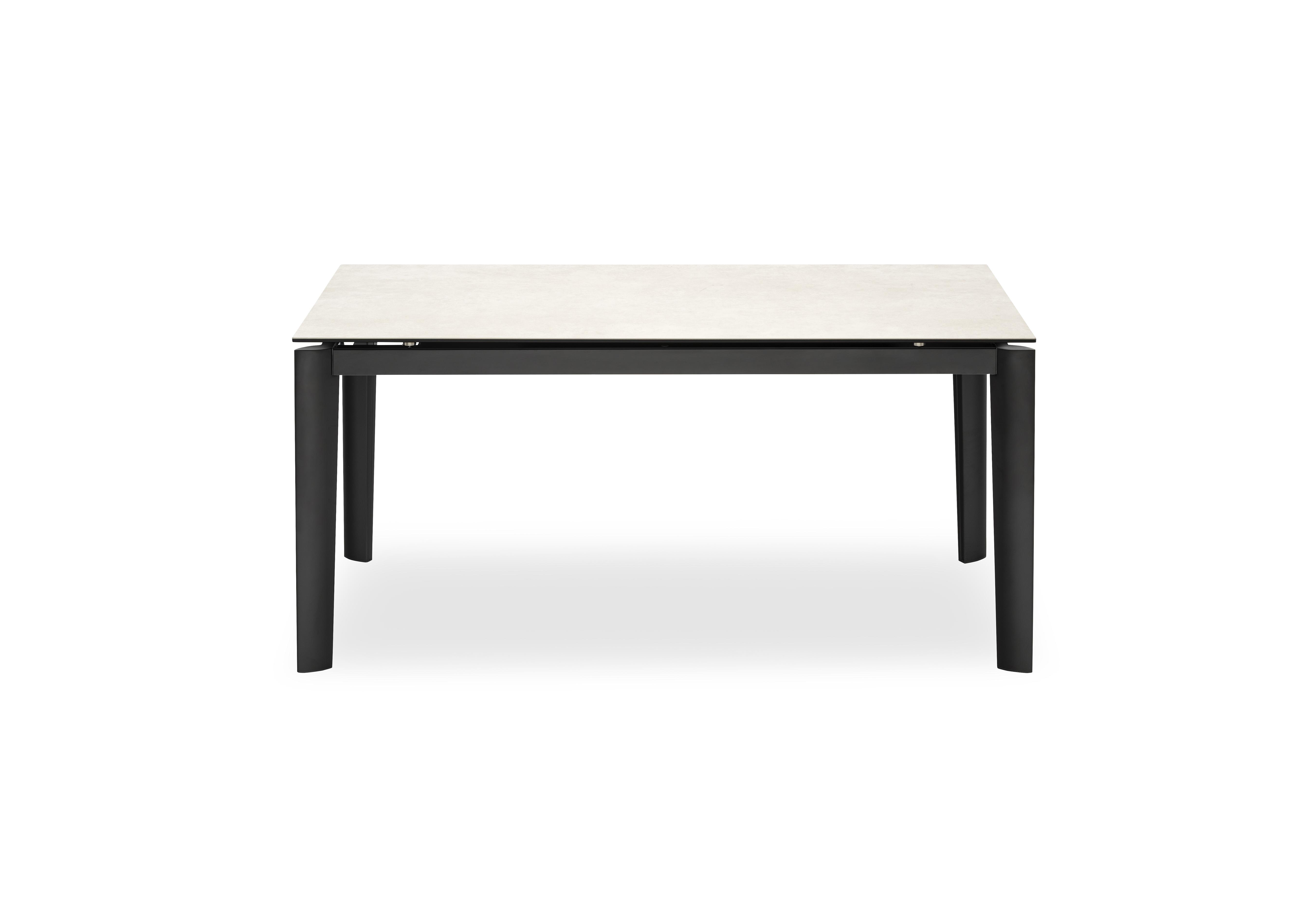 Rosa Extending Dining Table with Metal Legs in Mtl Blk-Wht on Furniture Village