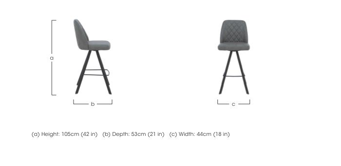 Mars Set of 4 Faux Leather Swivel Bar Stools in  on Furniture Village