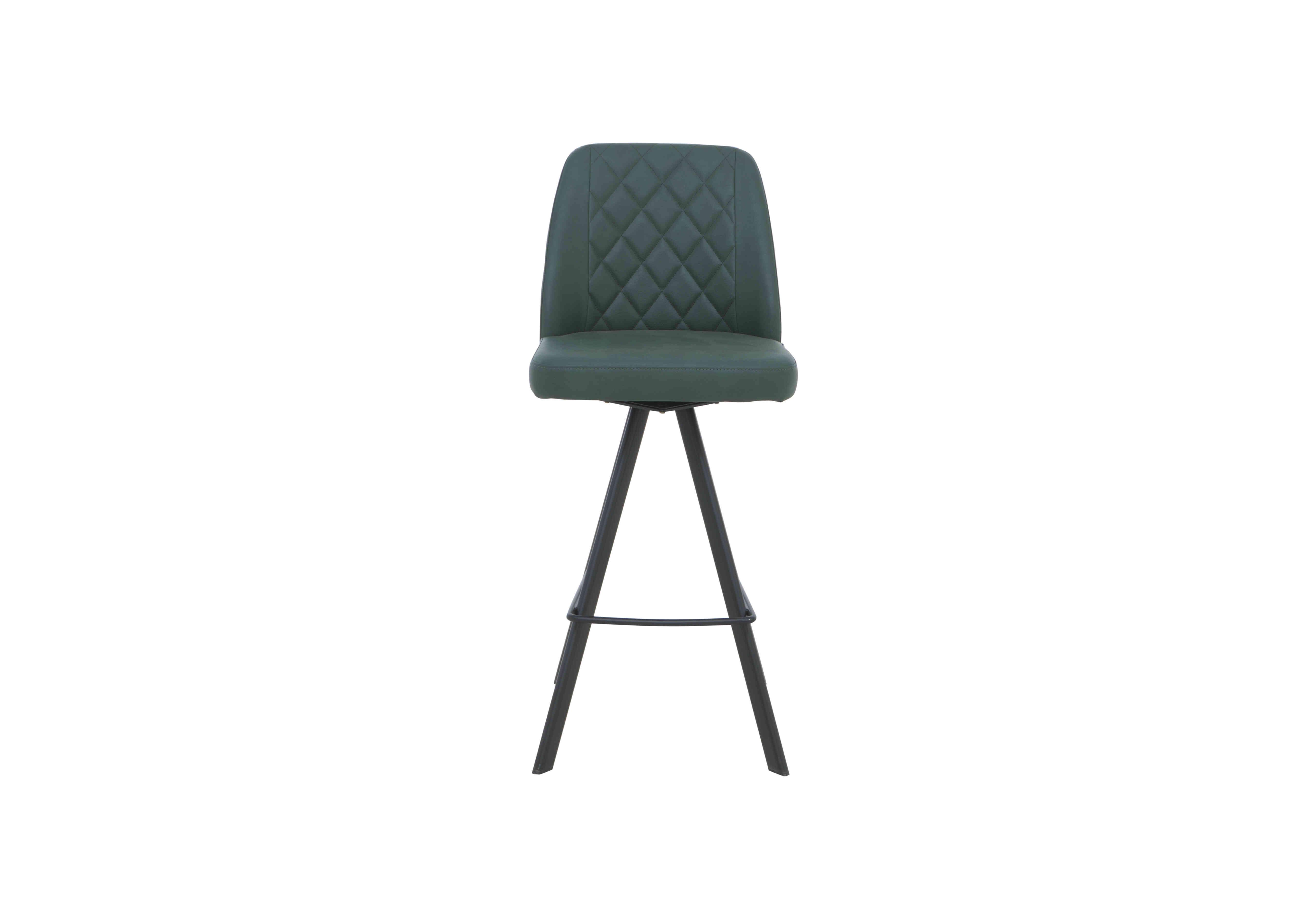 Mars Faux Leather Swivel Bar Stool in Green on Furniture Village