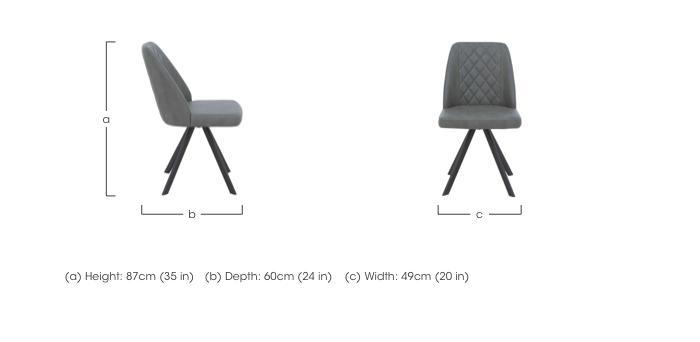 Mars Pair of Faux Leather Swivel Dining Chairs in  on Furniture Village