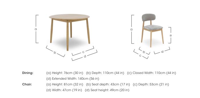 Stockholm Round Extending Dining Table and 4 Wooden Dining Chairs in  on Furniture Village