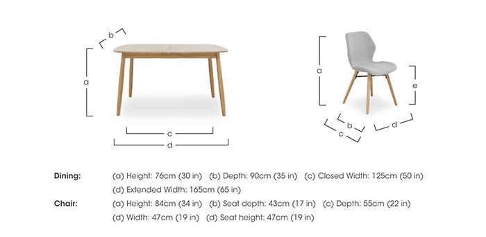 Stockholm Small Extending Dining Table and 4 Upholstered Dining Chairs in  on Furniture Village
