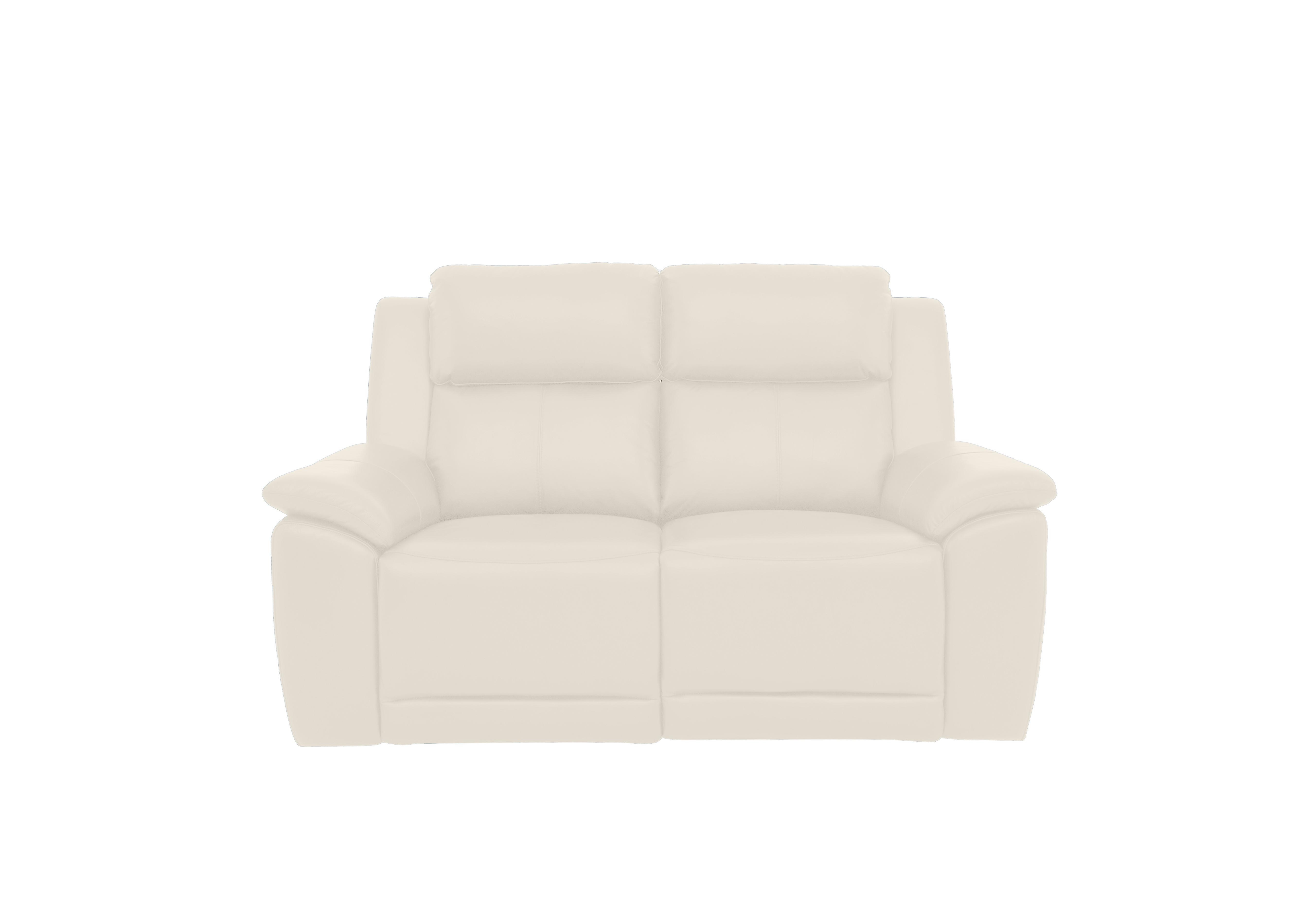 Utah Leather 2 Seater Power Recliner Sofa with Power Headrests, Power Lumbar and Heated Seats in White Le-9307 on Furniture Village