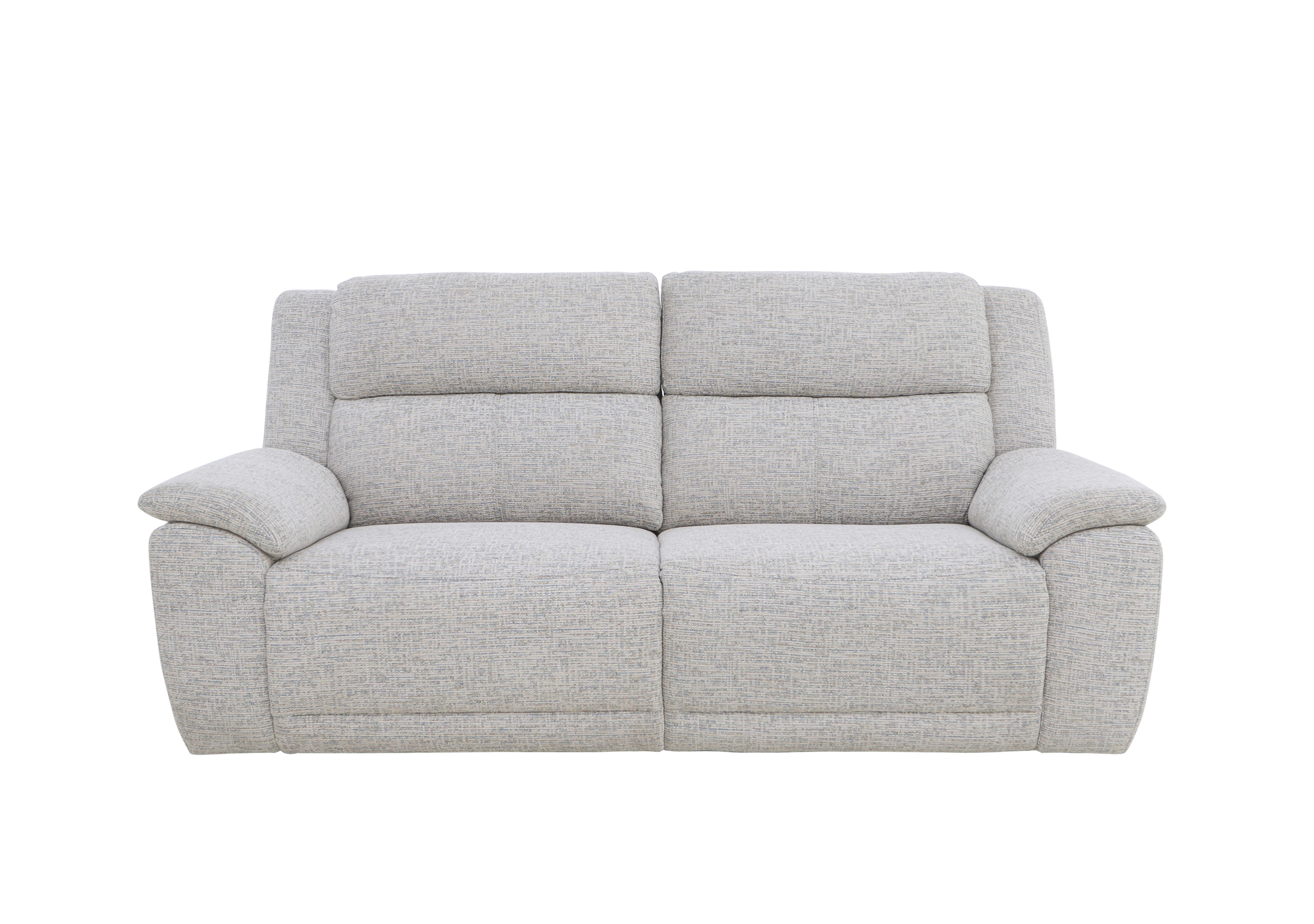 Utah Fabric 3 Seater Power Recliner Sofa with Power Headrests Power Lumbar and Heated Seats in Stone We-0102 on Furniture Village
