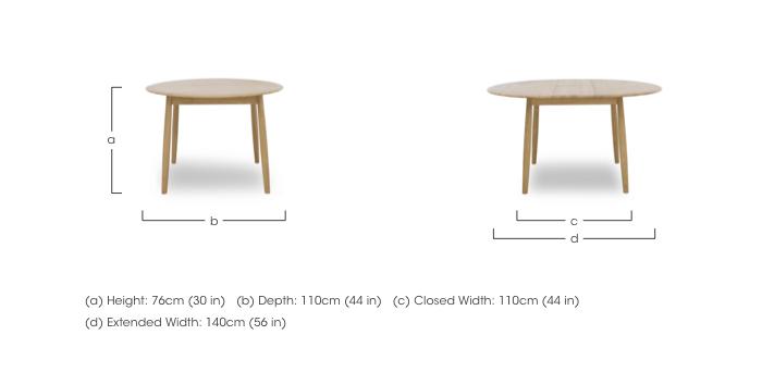 Stockholm Round Extending Dining Table in  on Furniture Village