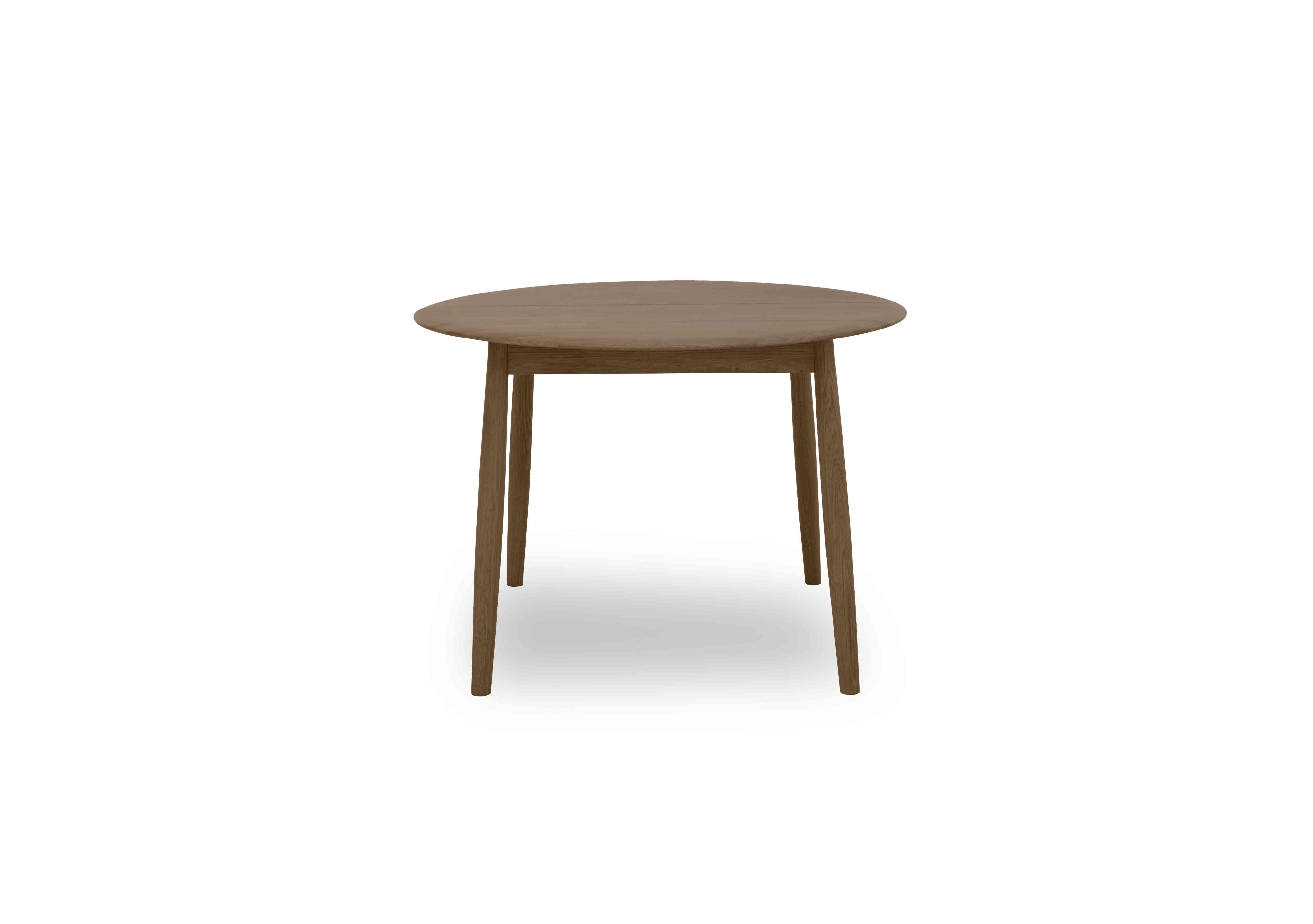Stockholm Round Extending Dining Table in Dark Oak on Furniture Village