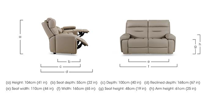 Cinemax 2 Seater Leather Power Recliner Sofa with Power Headrests and Media Arms in  on Furniture Village