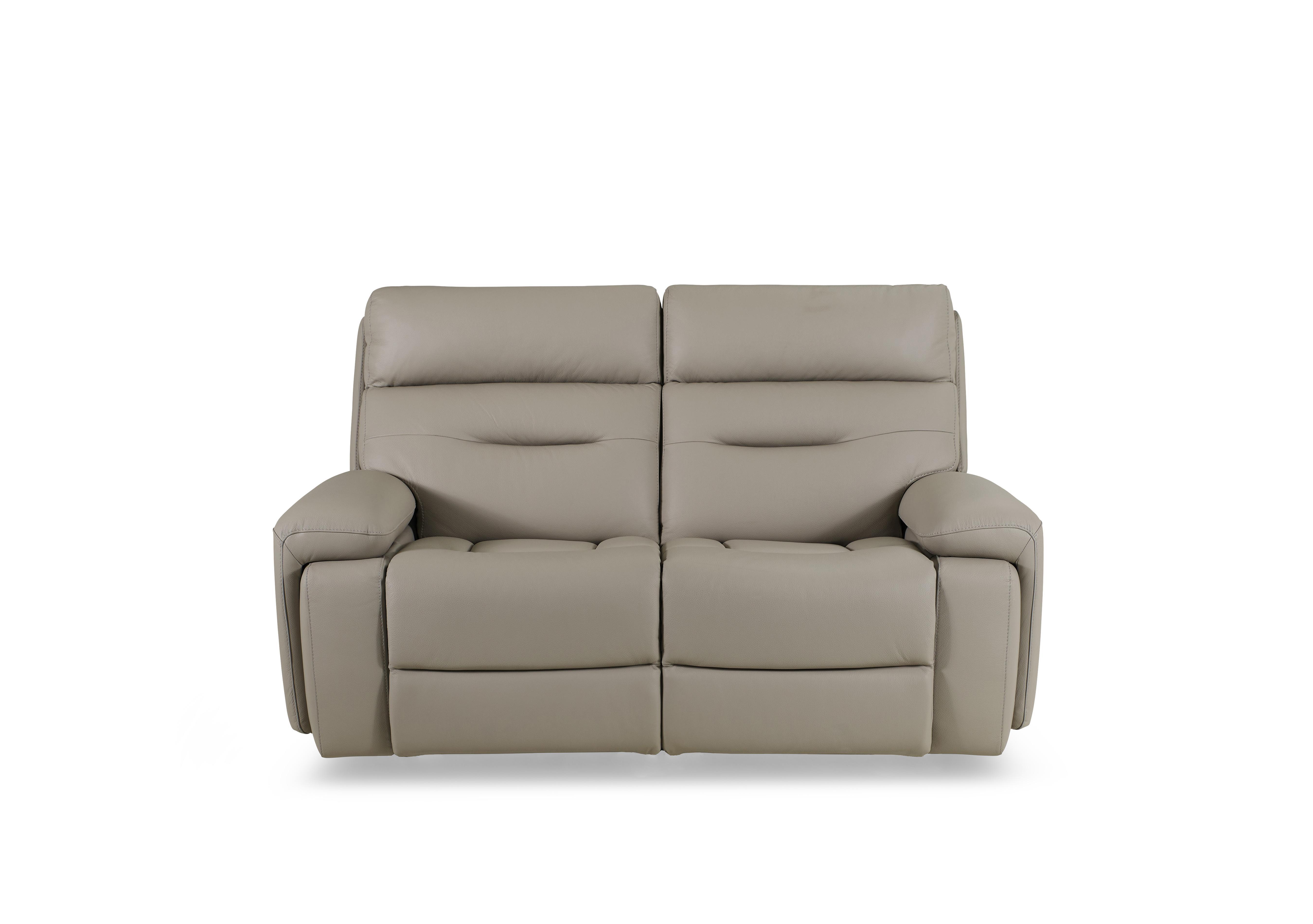 Cinemax 2 Seater Leather Power Recliner Sofa with Power Headrests and Media Arms in Le-9317 Alpha Grey Matte on Furniture Village