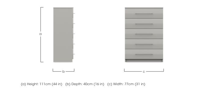 Castle 5 Drawer Chest in  on Furniture Village