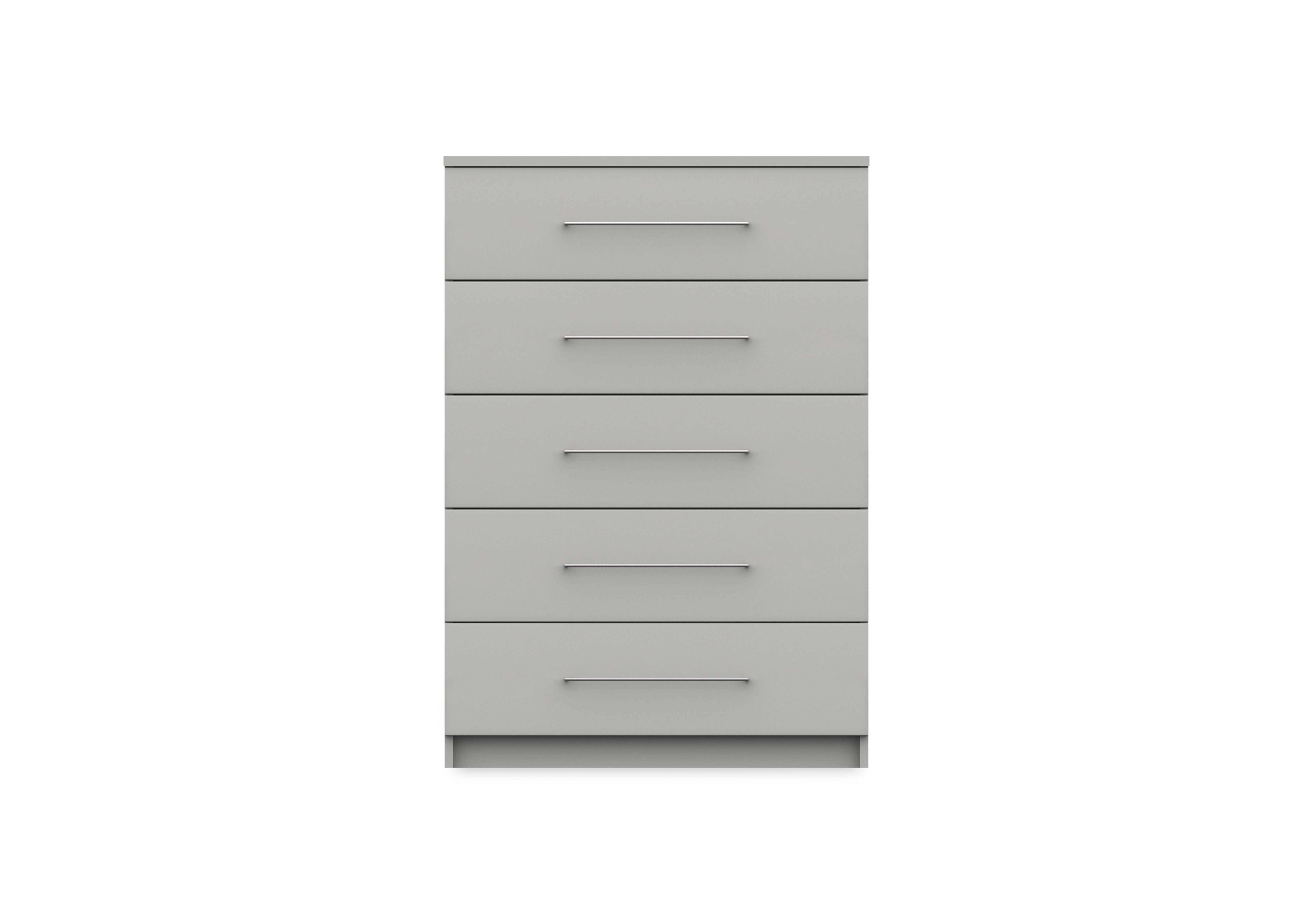 Castle 5 Drawer Chest in Grey Gloss on Furniture Village