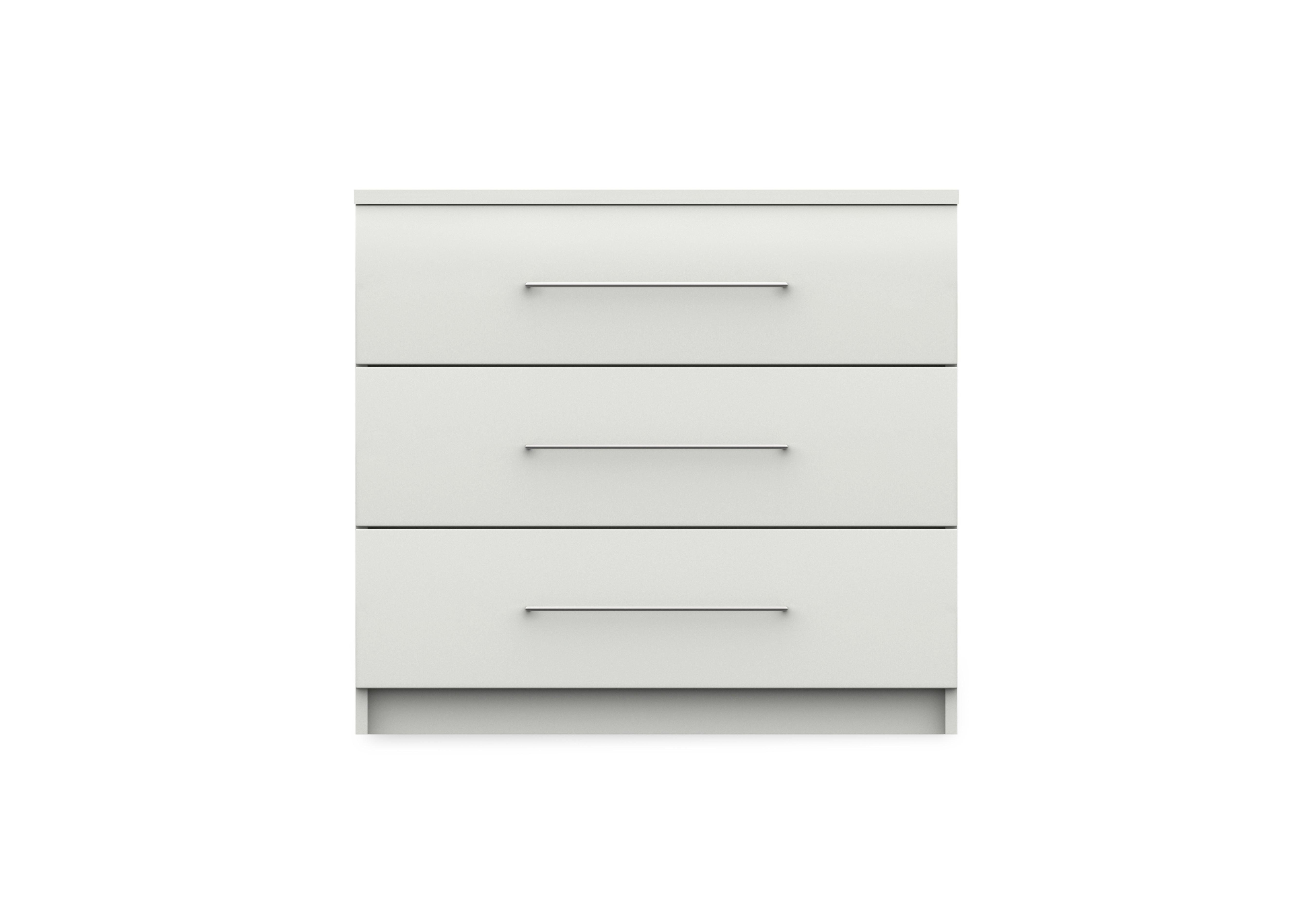 Castle 3 Drawer Chest in Frost White Gloss on Furniture Village