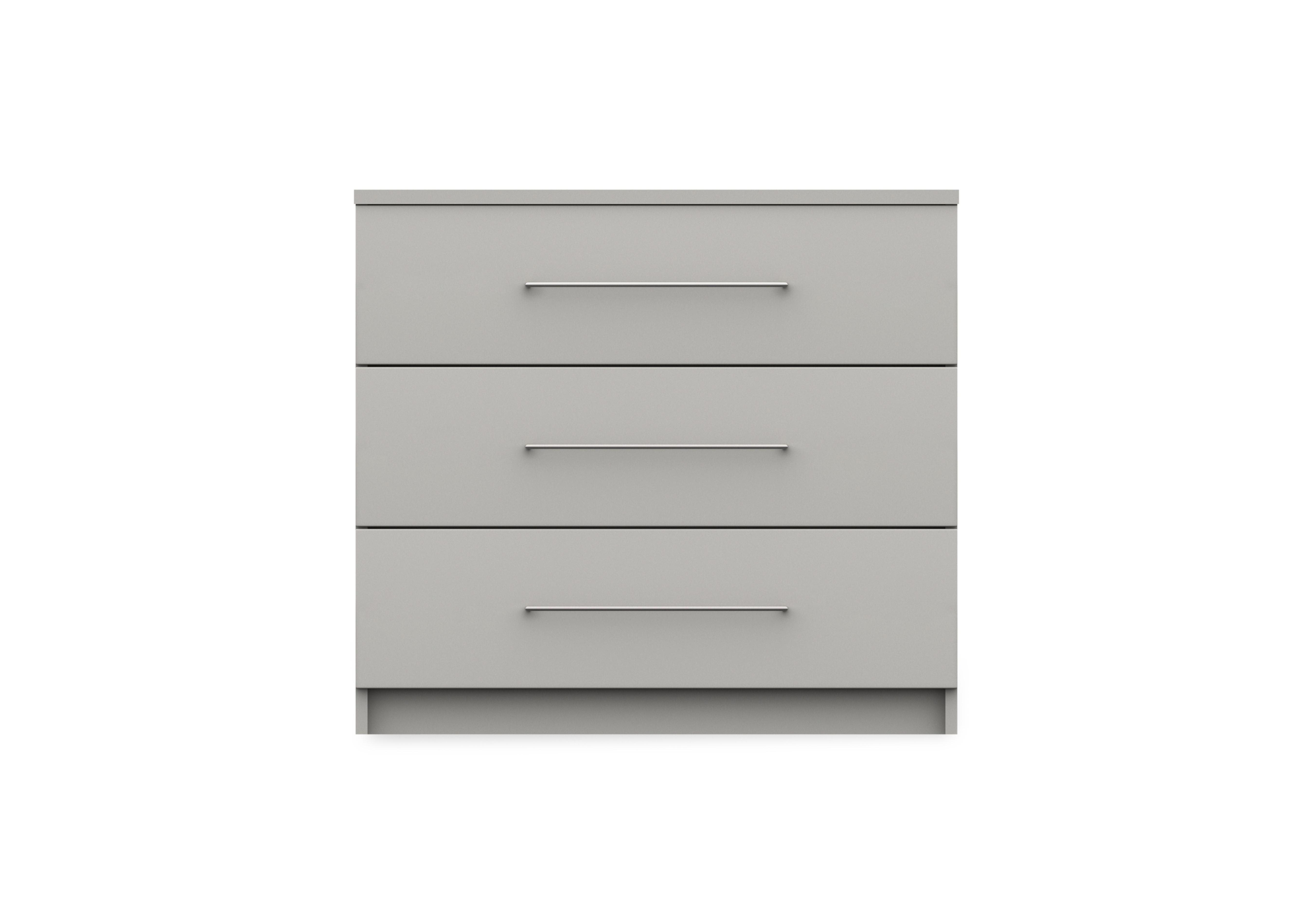 Castle 3 Drawer Chest in Grey Gloss on Furniture Village