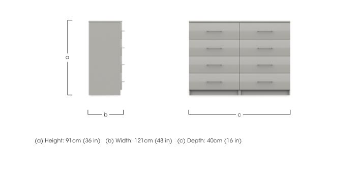 Castle 8 Drawer Chest in  on Furniture Village