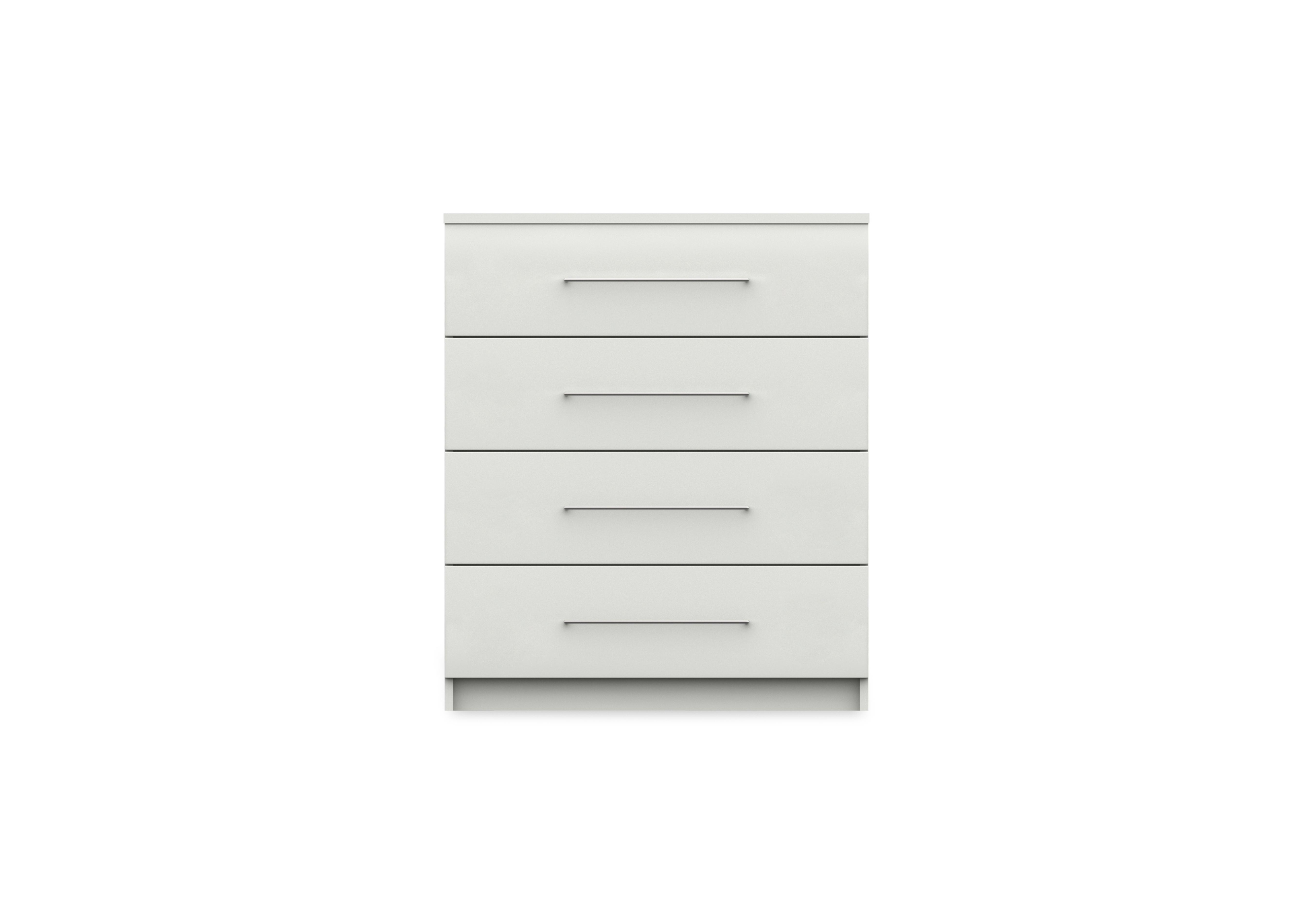 Castle 4 Drawer Chest in Frost White Gloss on Furniture Village