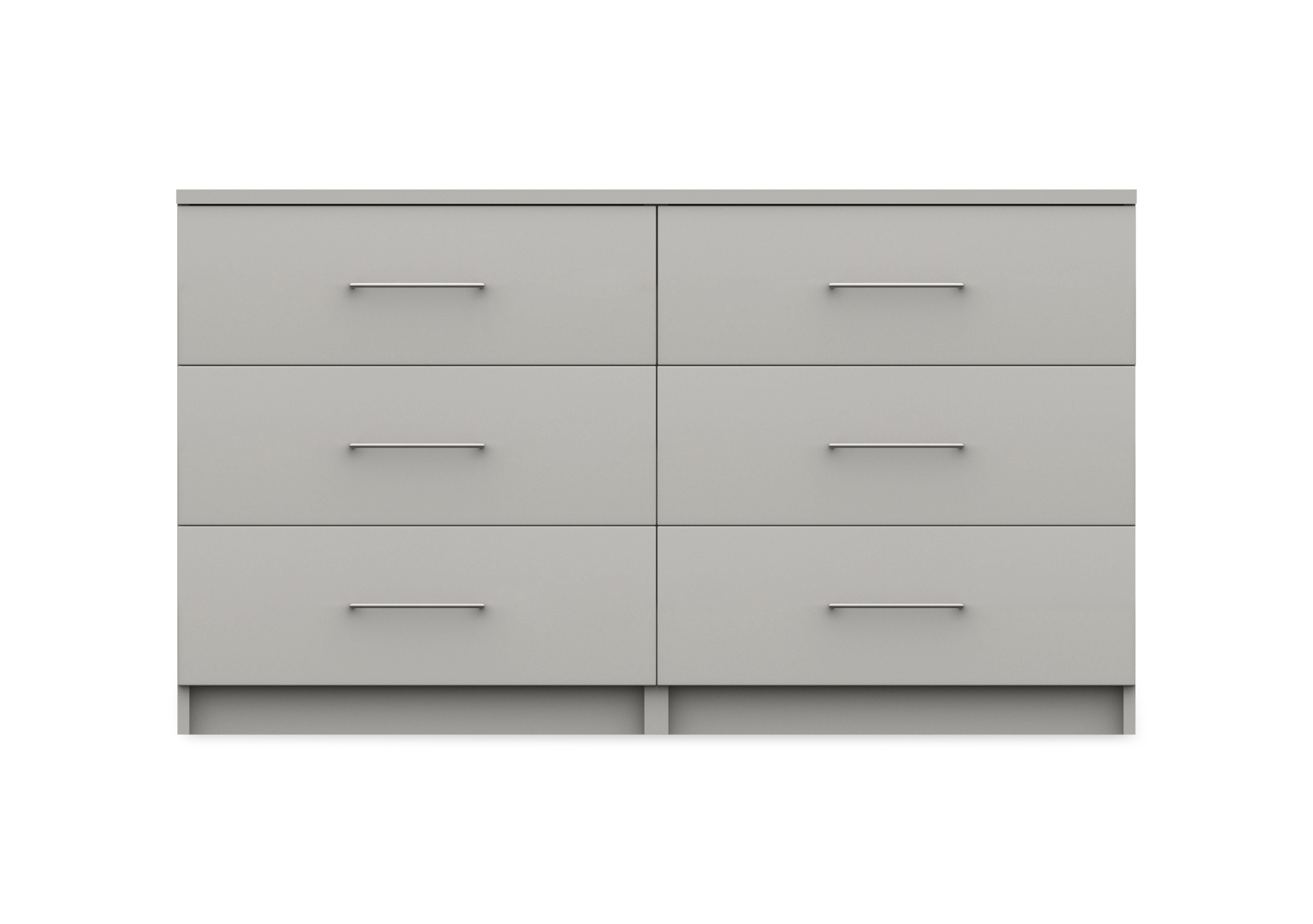 Castle 6 Drawer Chest in Grey Gloss on Furniture Village