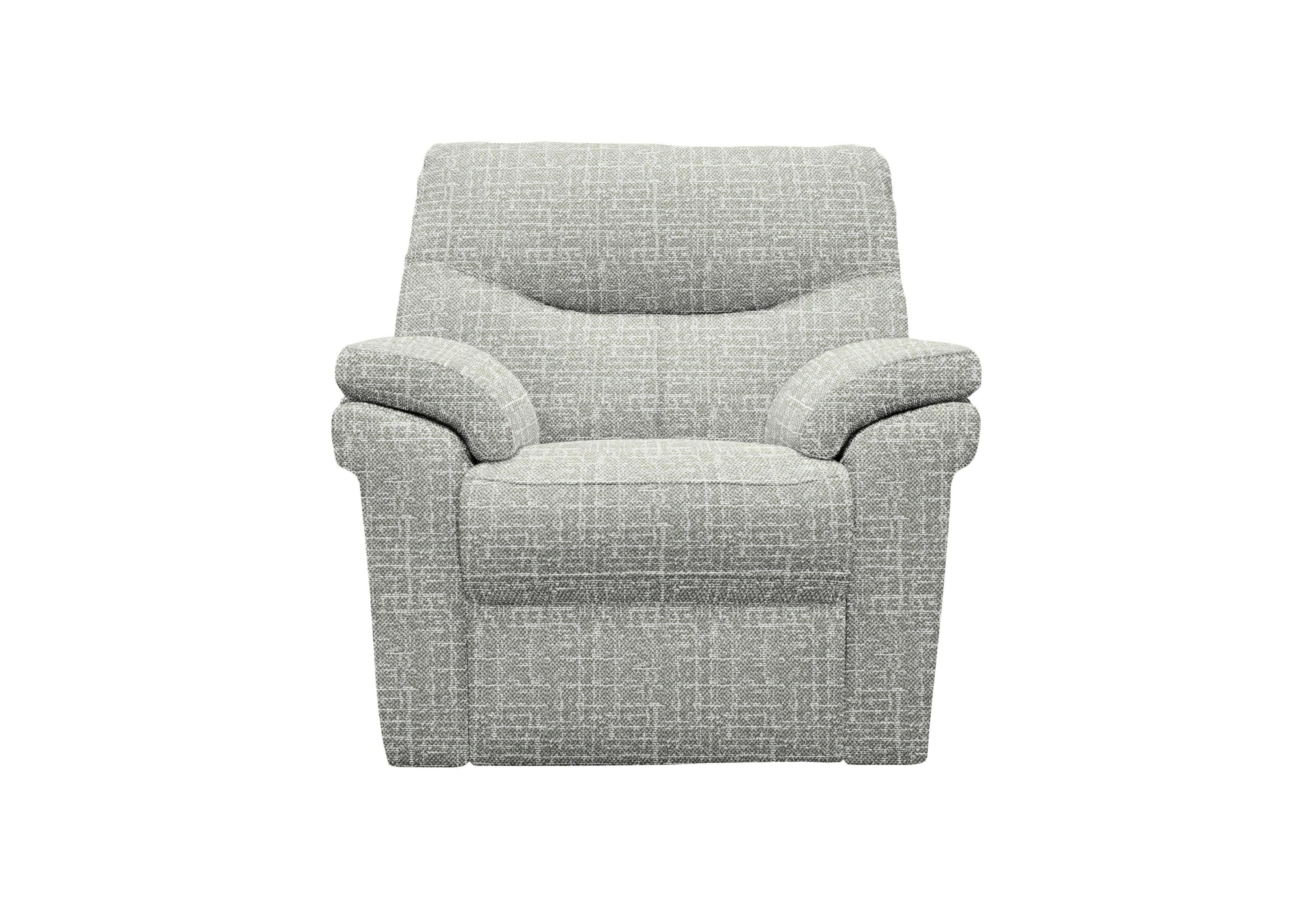 Seattle Fabric Power Recliner Armchair with Power Lumbar and Heated Seat in B292 Valencia Silver on Furniture Village
