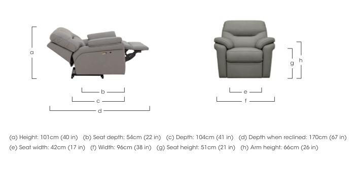 Seattle Leather Power Recliner Armchair with Power Lumbar and Heated Seat in  on Furniture Village