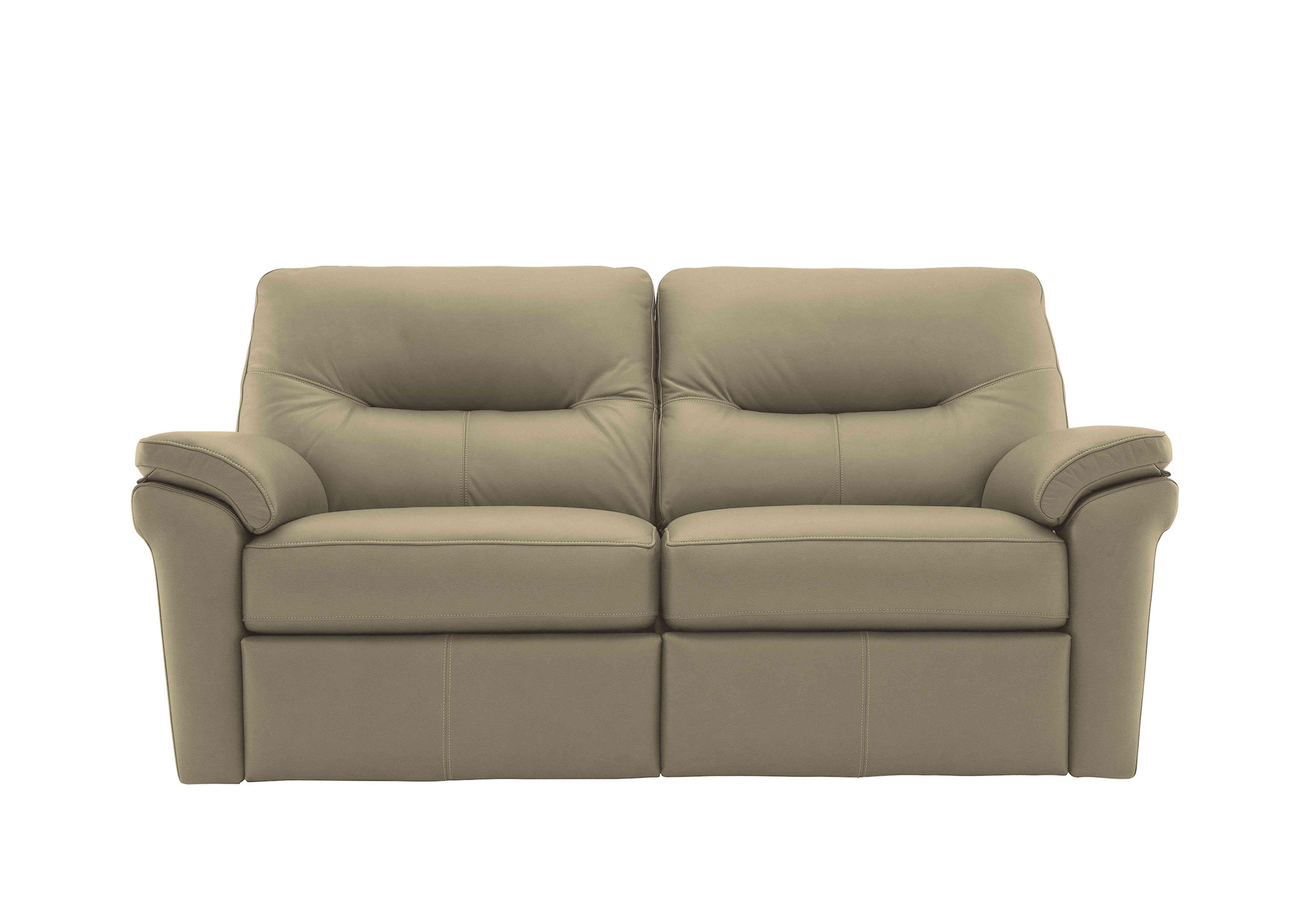 Seattle 2.5 Seater Leather Power Recliner Sofa with Power Lumbar and Heated Seats in L846 Cambridge Taupe on Furniture Village