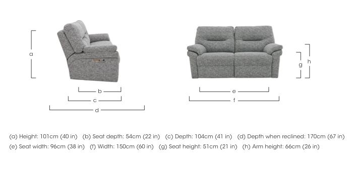 Seattle 2 Seater Fabric Power Recliner Sofa with Heated Seats in  on Furniture Village