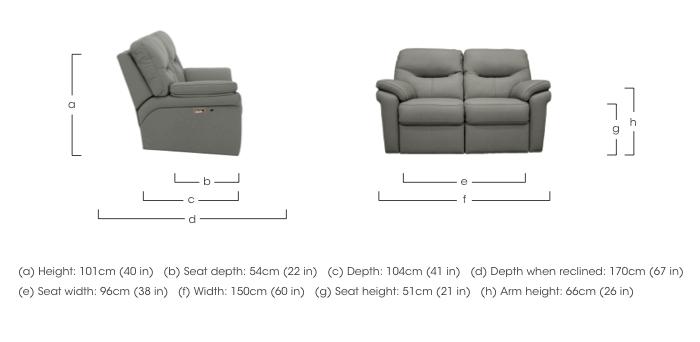 Seattle 2 Seater Leather Power Recliner Sofa with Heated Seats in  on Furniture Village