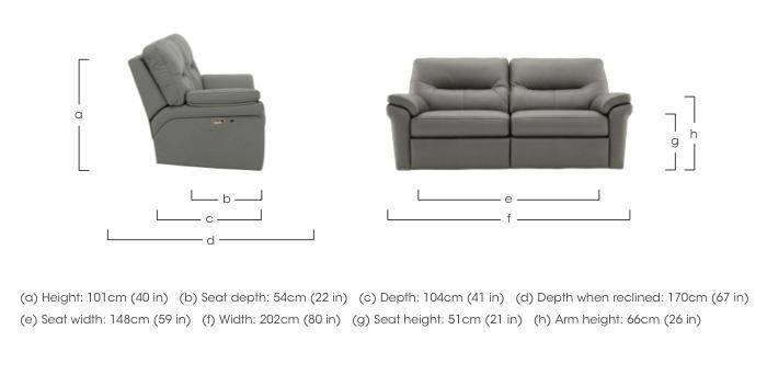 Seattle 3 Seater Leather Power Recliner Sofa with Power Lumbar and Heated Seats in  on Furniture Village