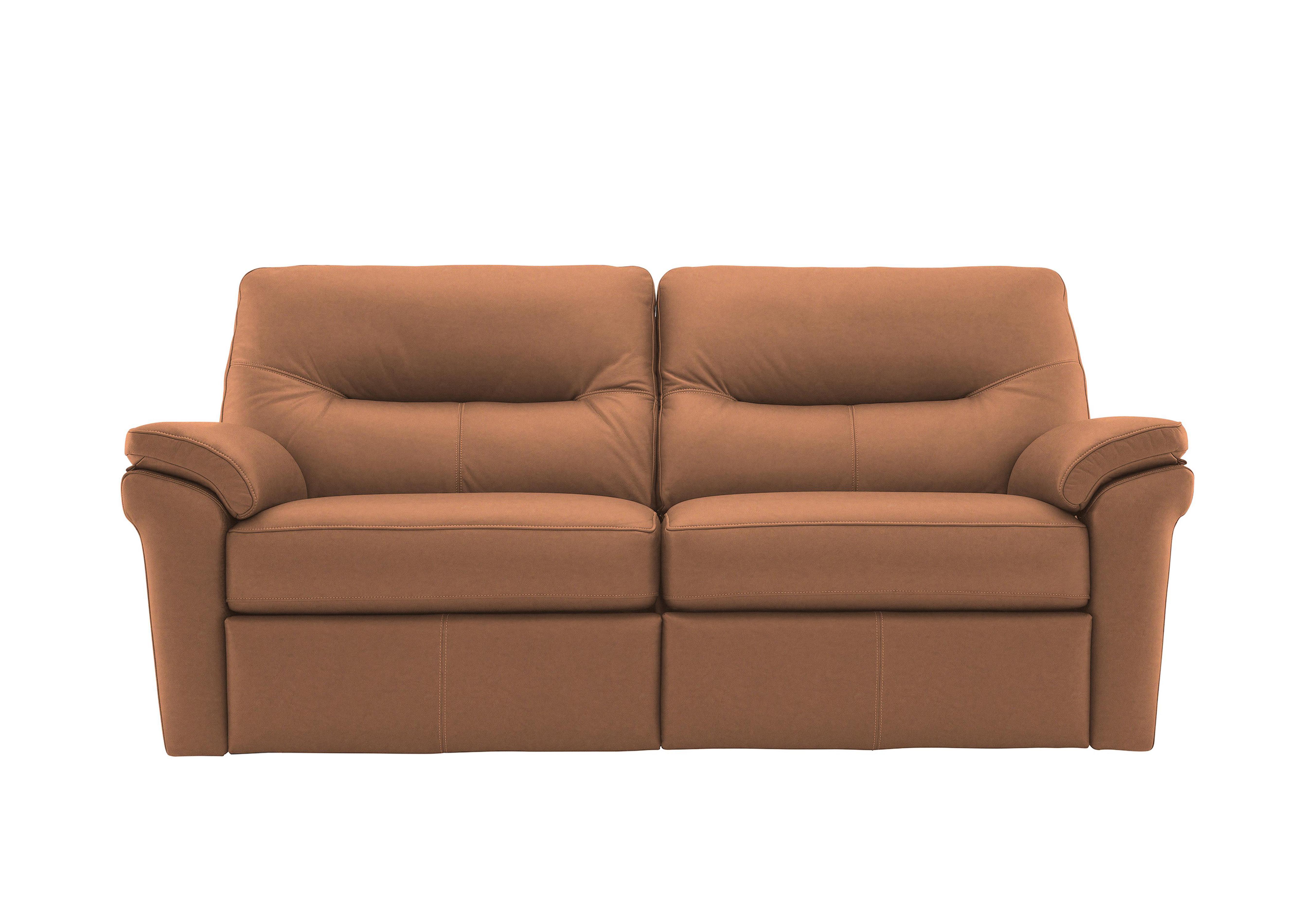 Seattle 3 Seater Leather Power Recliner Sofa with Power Lumbar and Heated Seats in N001 Texas Tan on Furniture Village