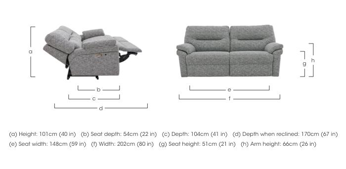 Seattle 3 Seater Fabric Power Recliner Sofa with Heated Seats in  on Furniture Village