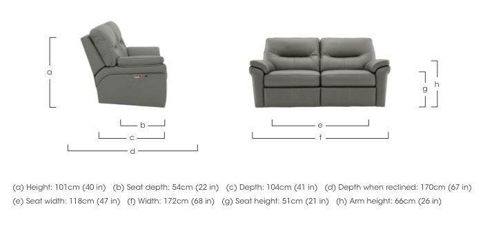 Seattle 2.5 Seater Leather Power Recliner Sofa with Heated Seats in  on Furniture Village