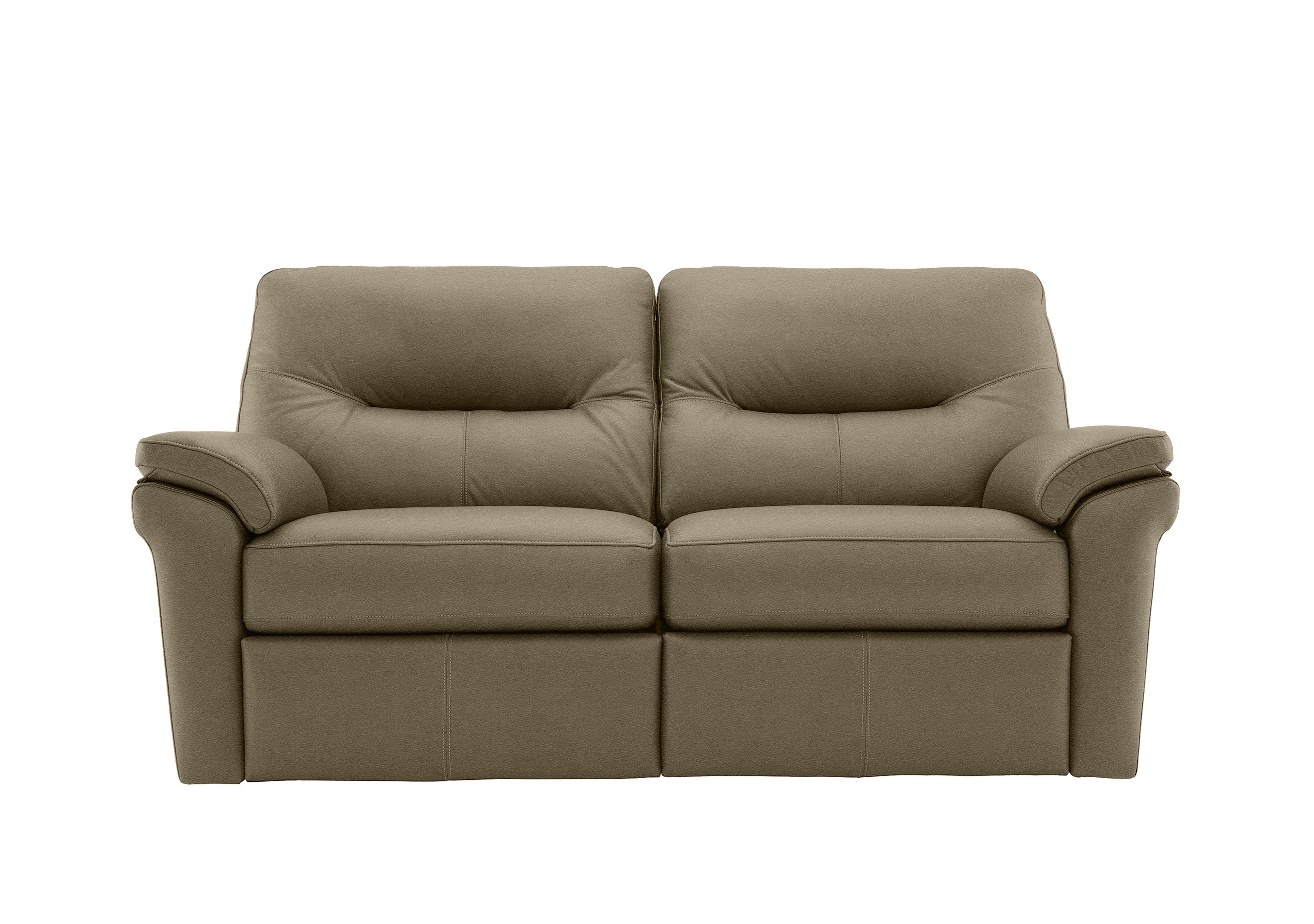 Seattle 2.5 Seater Leather Power Recliner Sofa with Heated Seats in H009 Durham Mushroom on Furniture Village