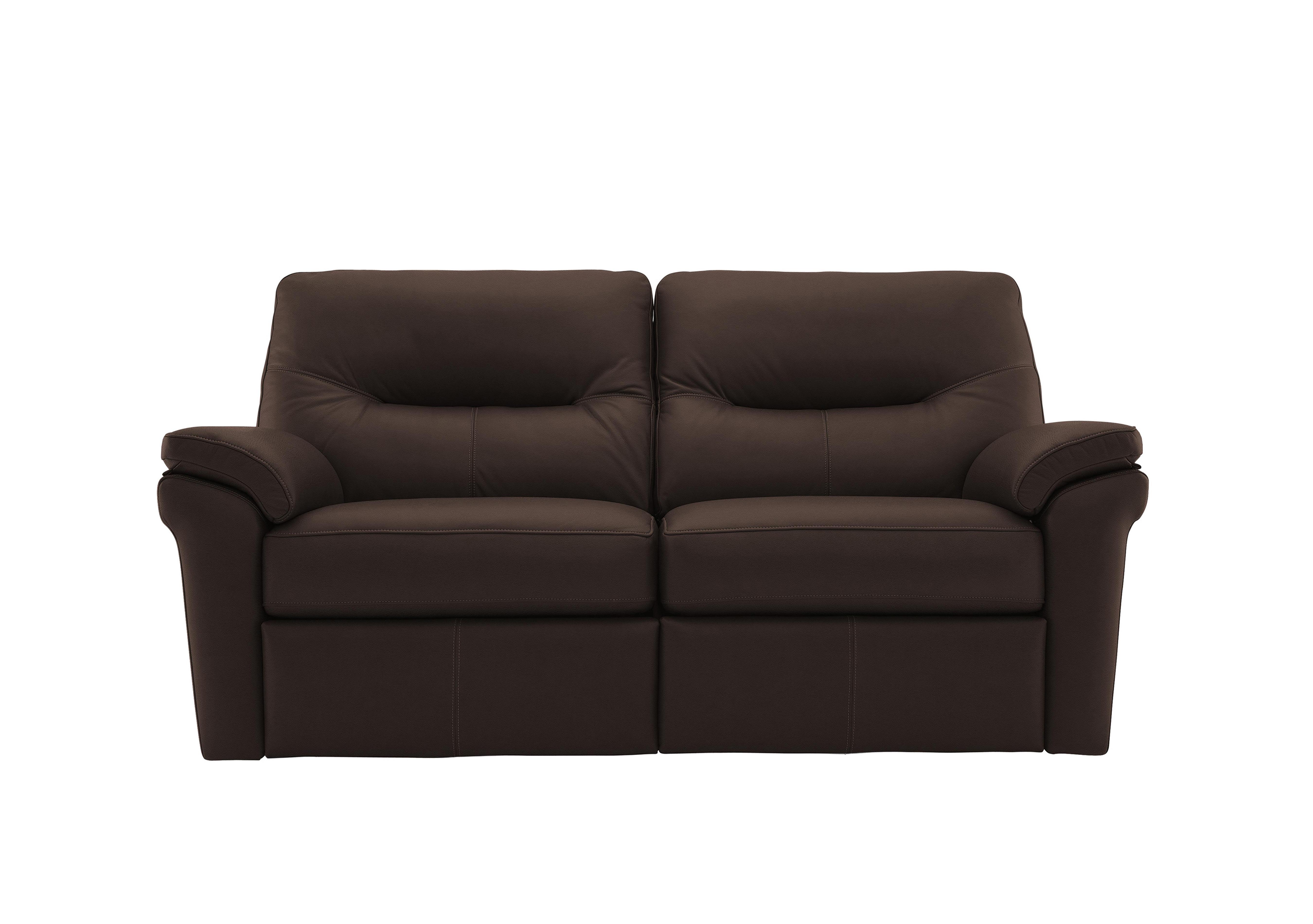 Seattle 2.5 Seater Leather Power Recliner Sofa with Heated Seats in P200 Capri Chocolate on Furniture Village