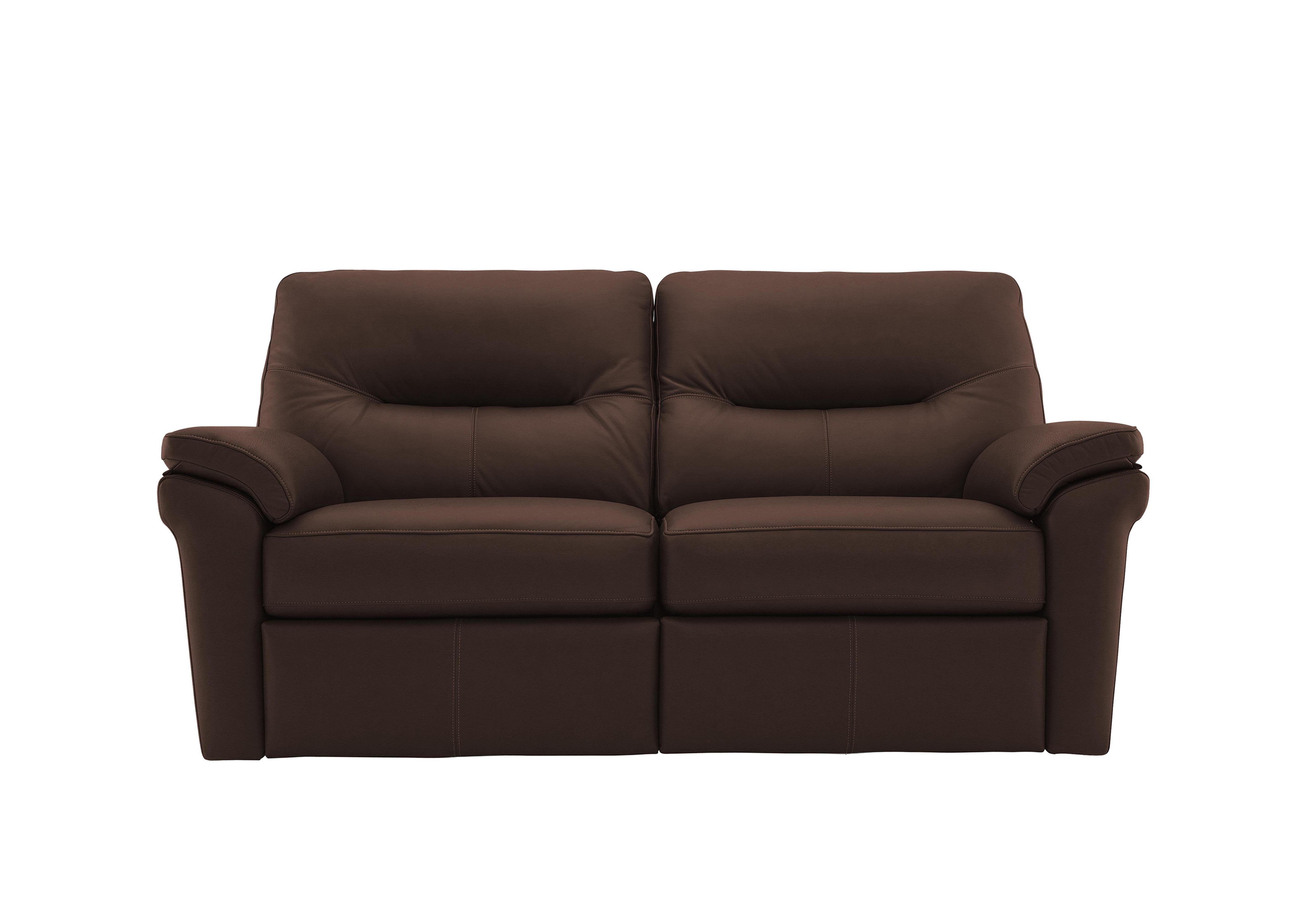 Seattle 2.5 Seater Leather Power Recliner Sofa with Heated Seats in P210 Capri Oak on Furniture Village