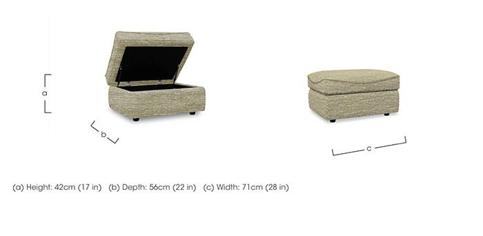 Amesbury Fabric Storage Footstool in  on Furniture Village