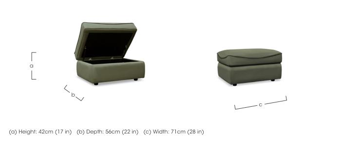 Amesbury Leather Storage Footstool in  on Furniture Village