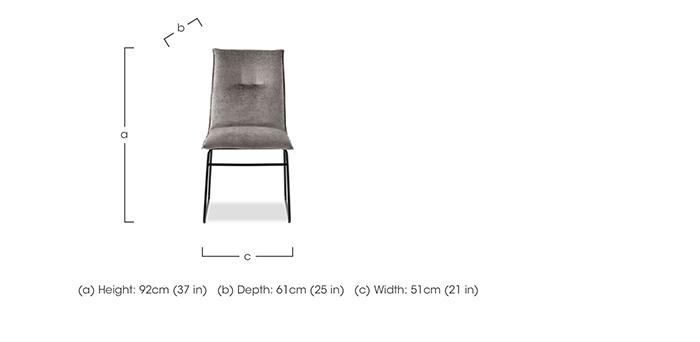 Maya Set of 4 Black Metal Leg Dining Chairs in  on Furniture Village