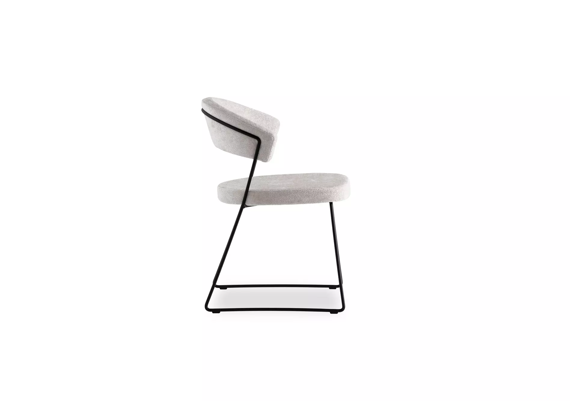 New York Set of 6 Black Metal Leg Dining Chairs