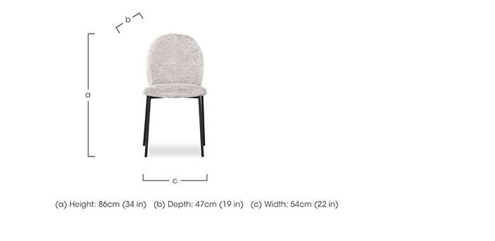 Riley Set of 4 Mid Black Metal Leg Dining Chairs in  on Furniture Village