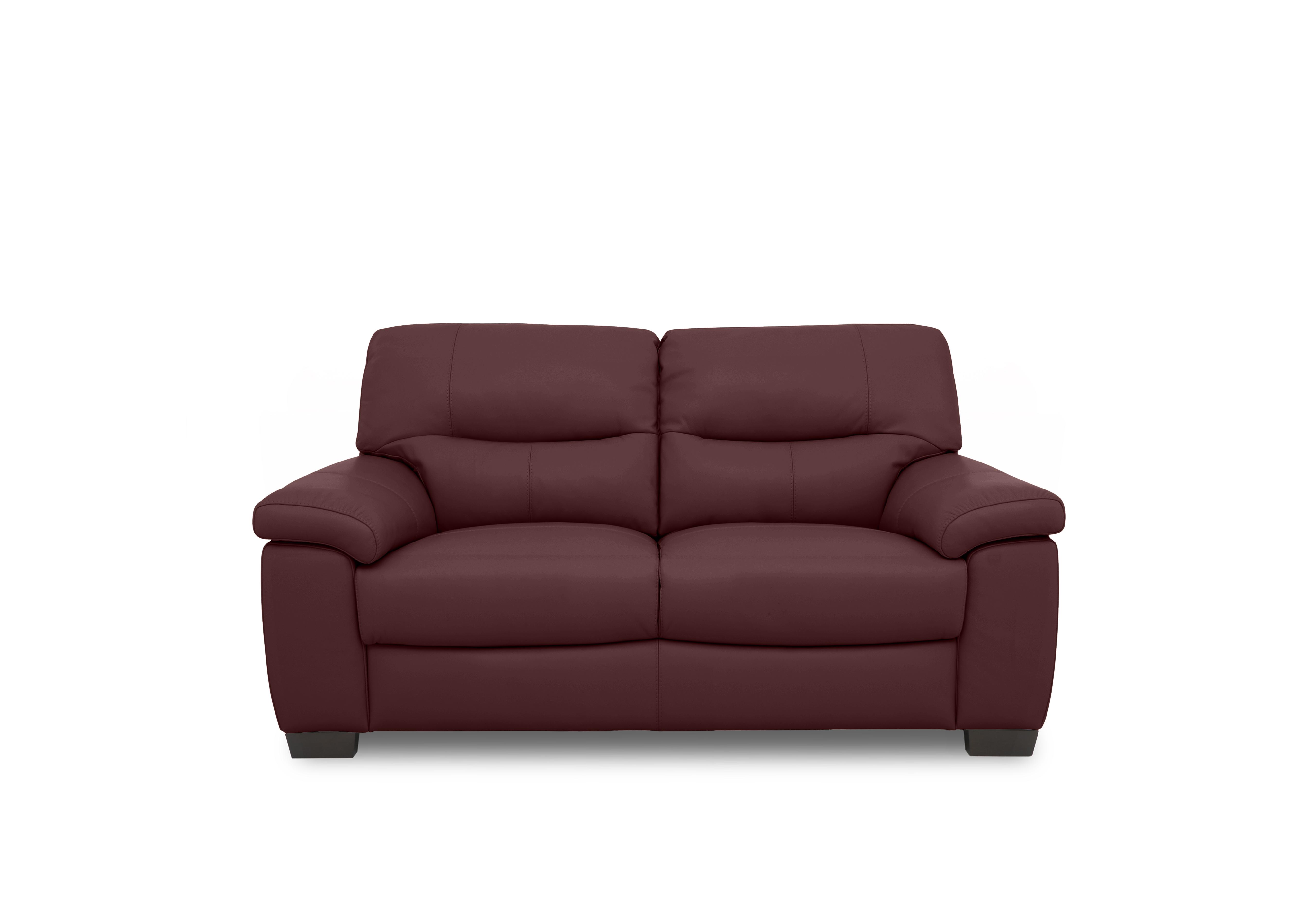 Hetty 2 Seater Leather Sofa in Nc-035c Deep Red on Furniture Village