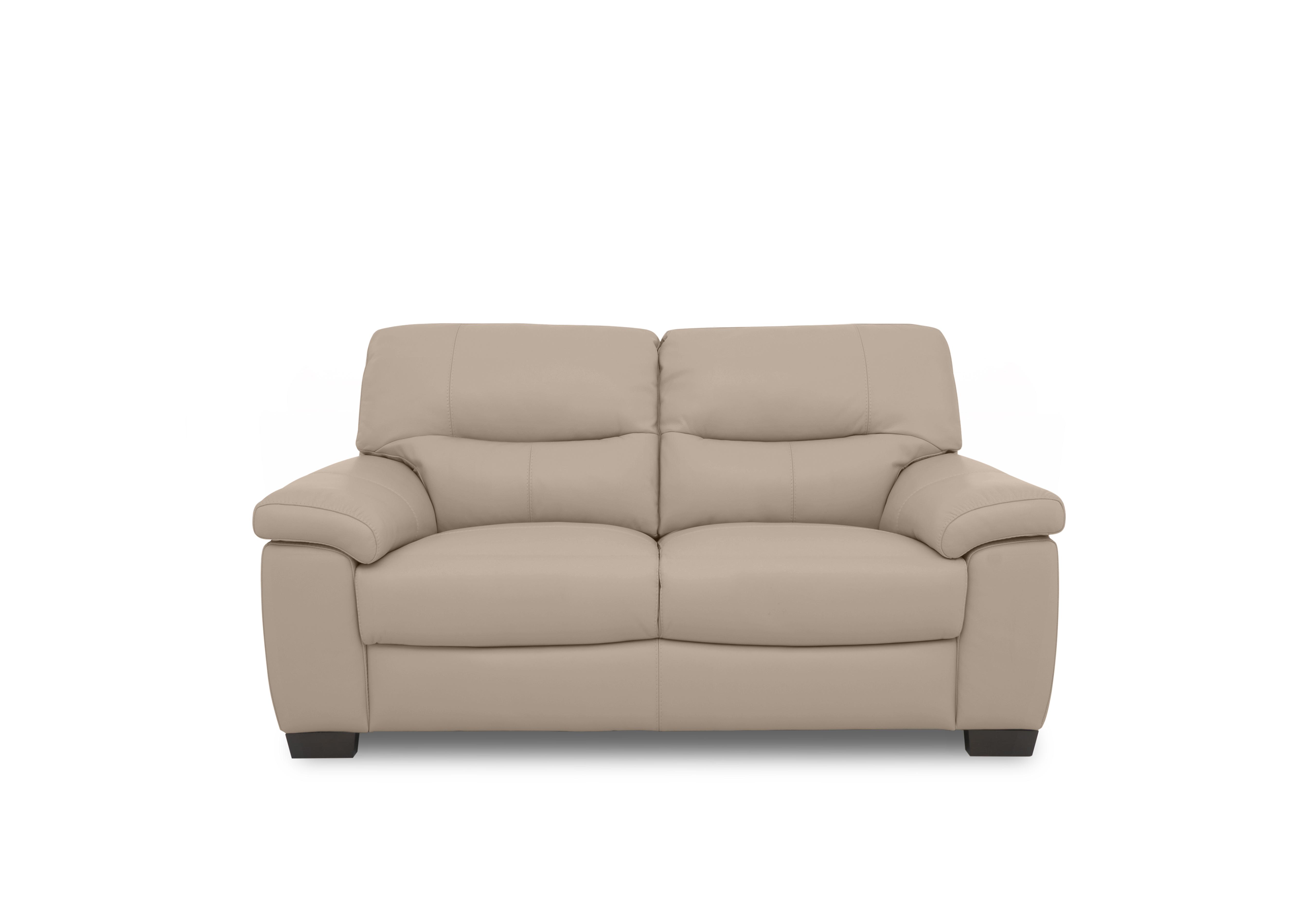 Hetty 2 Seater Leather Sofa in Nc-039c Pebble on Furniture Village