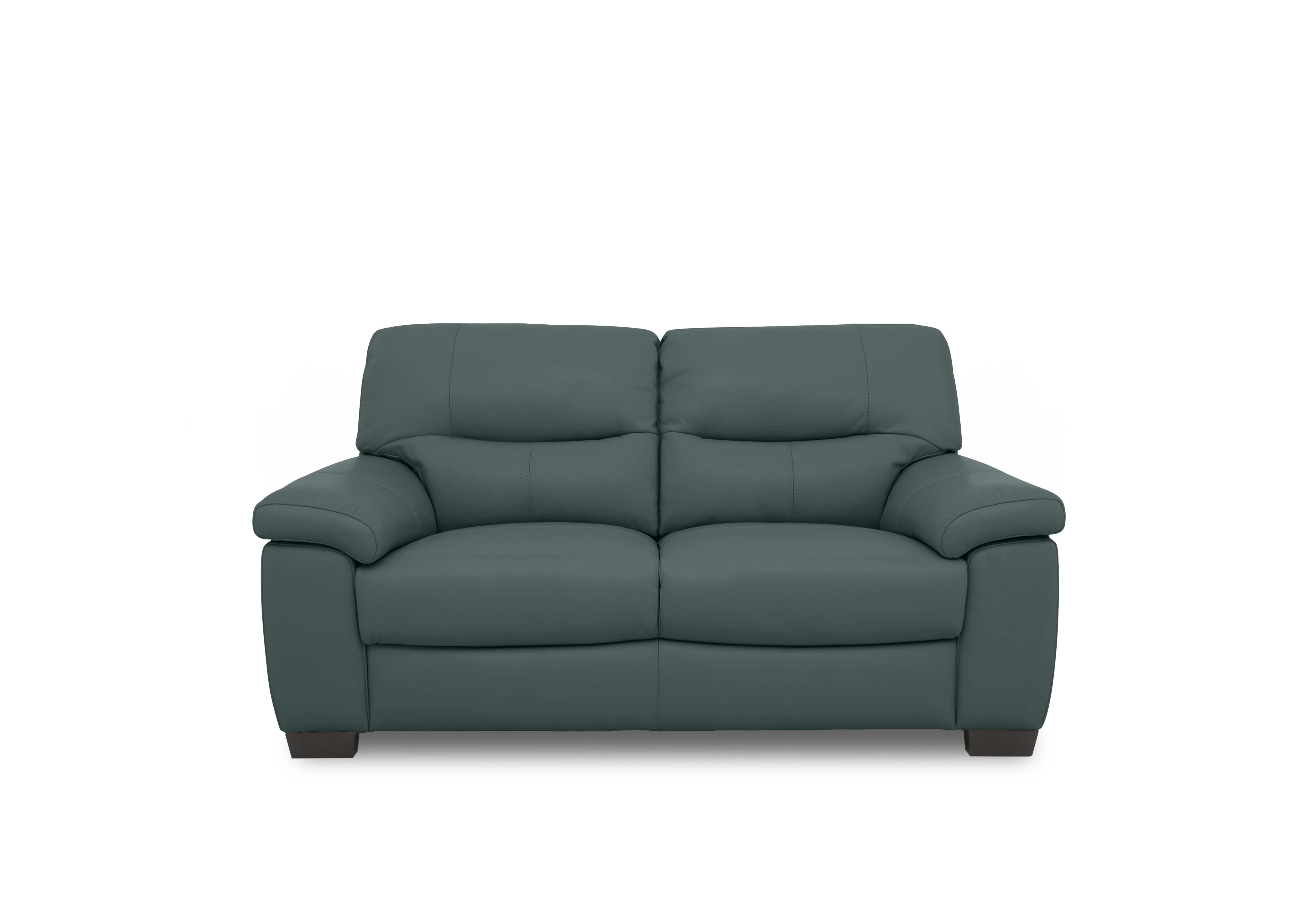 Hetty 2 Seater Leather Sofa in Nc-301e Lake Green on Furniture Village
