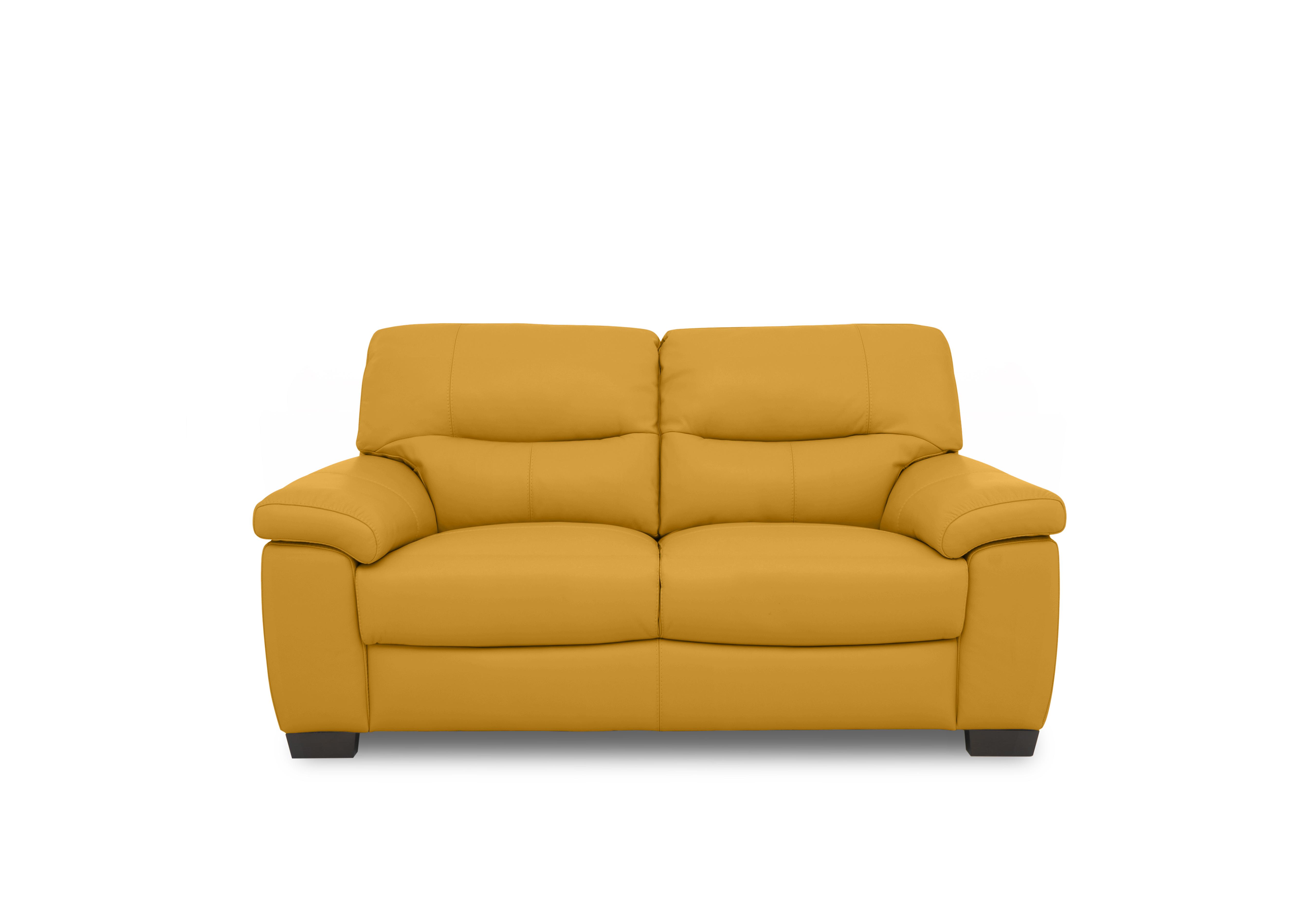 Hetty 2 Seater Leather Sofa in Nc-303e Sunflower on Furniture Village