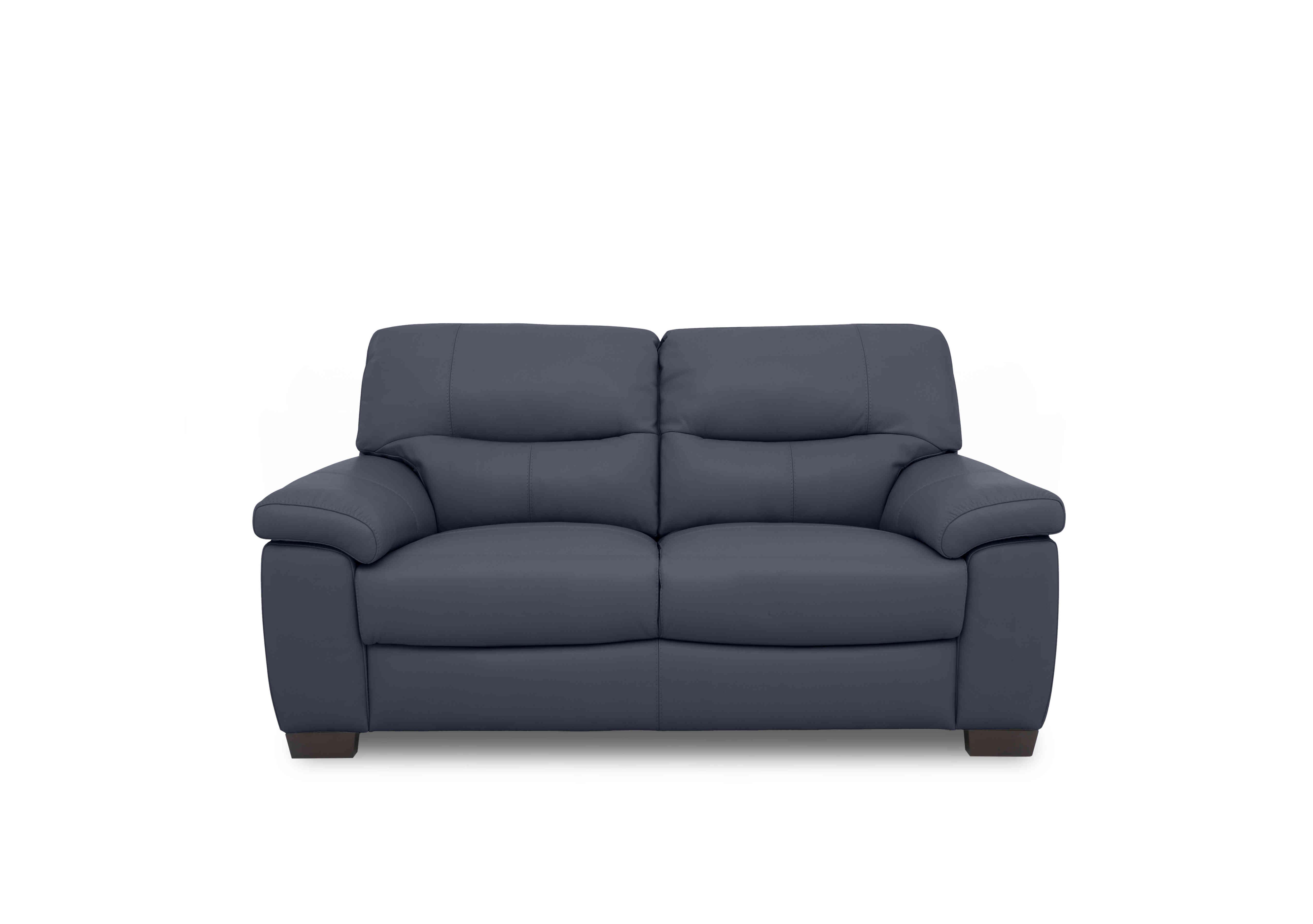 Hetty 2 Seater Leather Sofa in Nc-313e Ocean Blue on Furniture Village