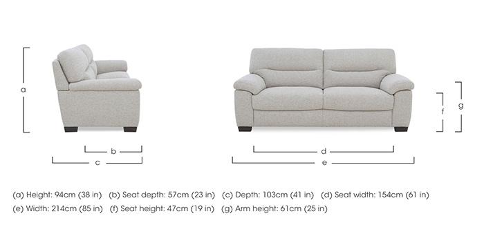 Hetty 3 Seater Fabric Sofa in  on Furniture Village