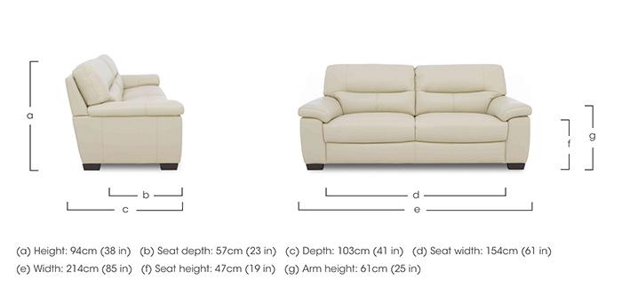 Hetty 3 Seater Leather Sofa in  on Furniture Village