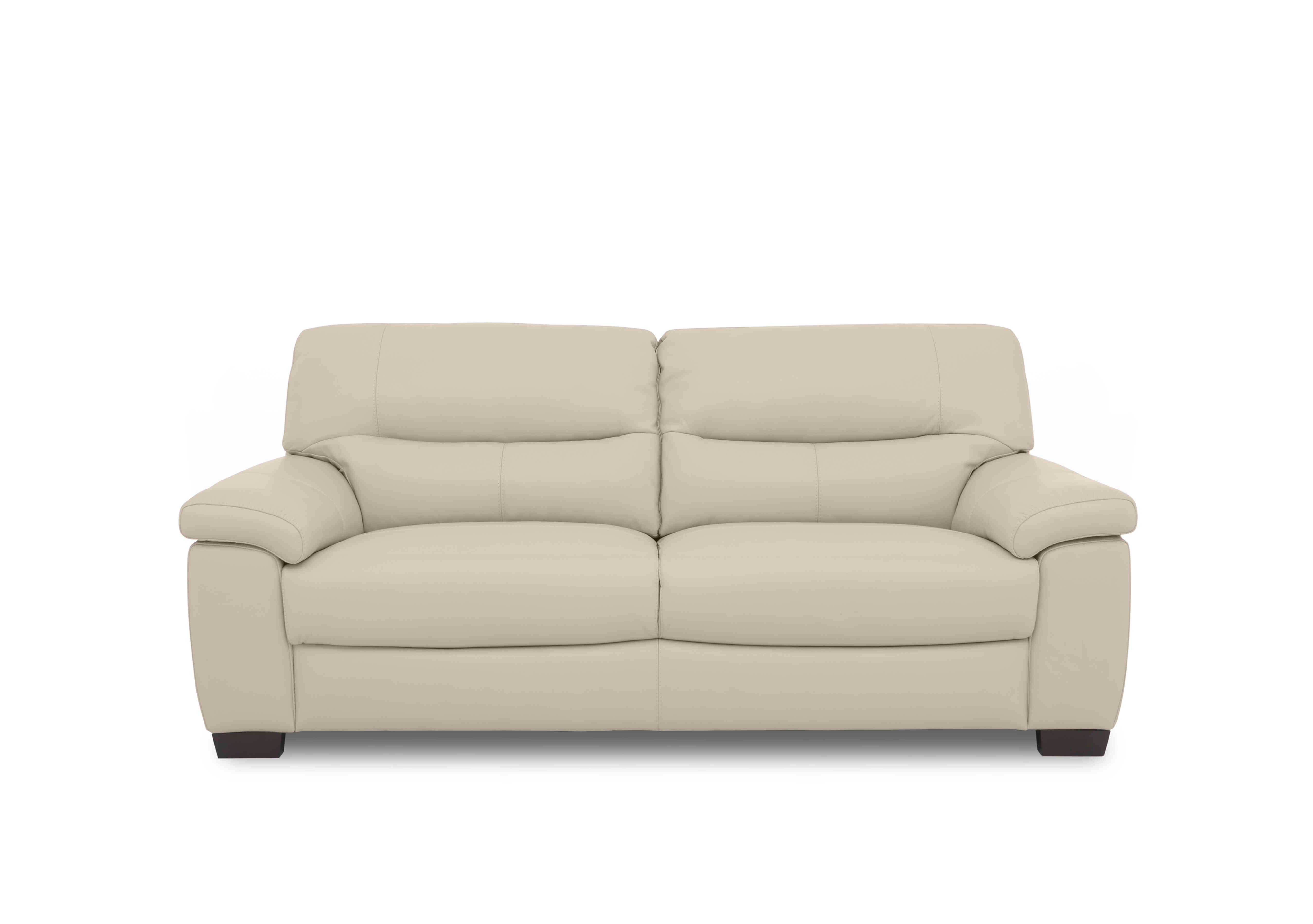 Hetty 3 Seater Leather Sofa in Nc-041e Dapple Grey on Furniture Village